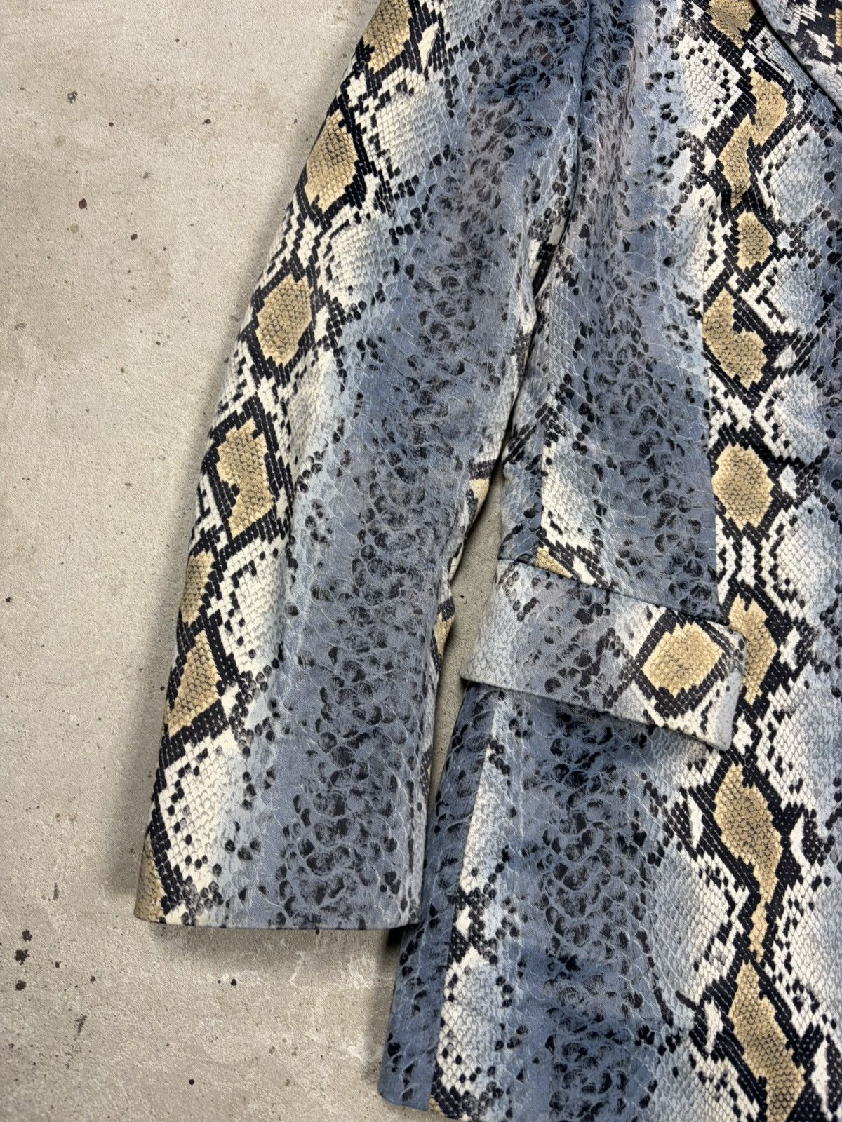 Roberto Cavalli Vintage 2000s Roberto Cavalli Snake Skin Python Print Blazer Size XL / US 12-14 / IT 48-50 - 4 Thumbnail