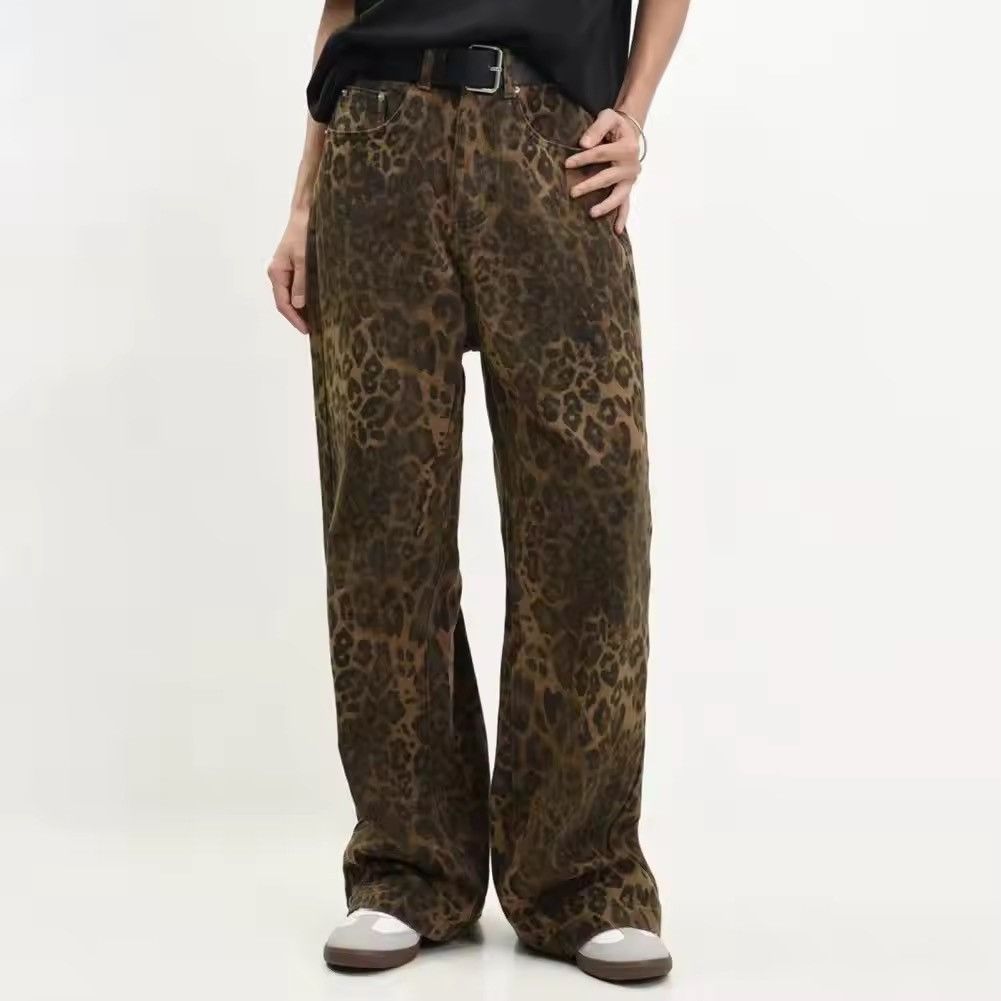Japanese Brand Leopard print jeans Size US 33 - 8 Thumbnail