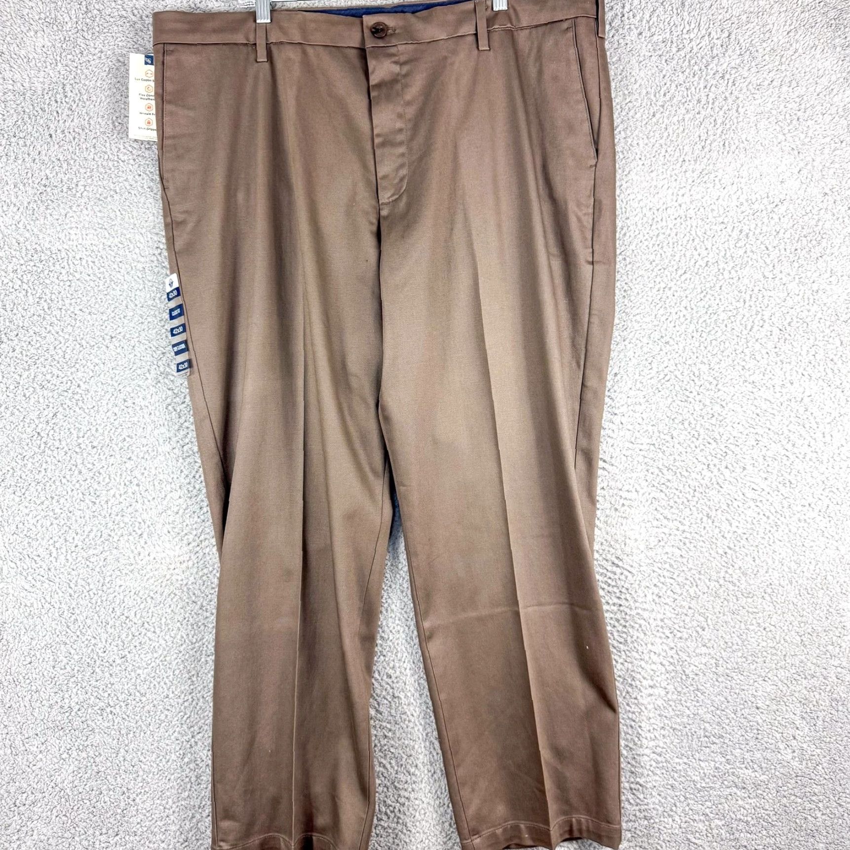 VINTAGE Dockers Signature Khaki Pants Mens Big Tall 42x30 Brown