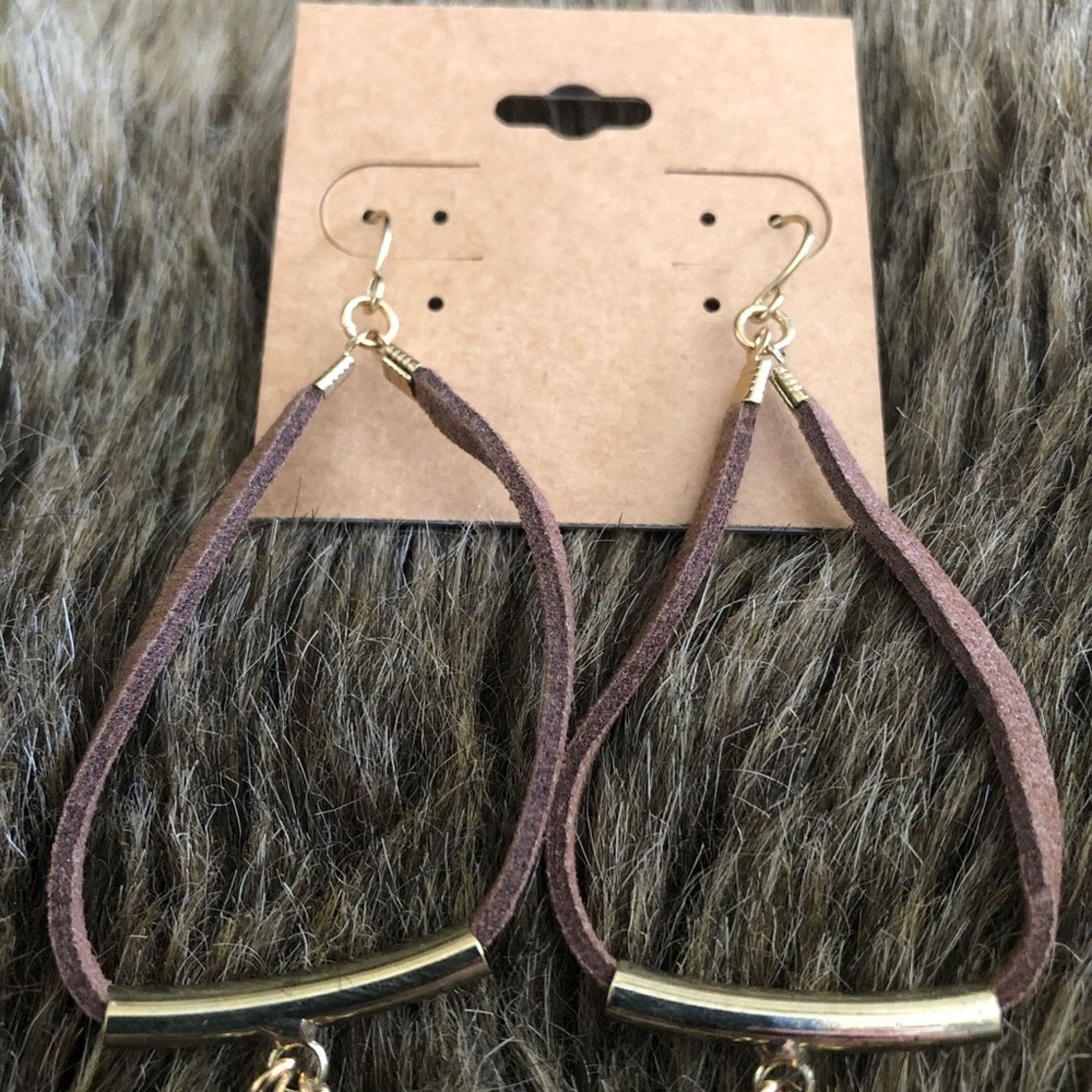 Handmade Hand crafted flying doves genuine leather earrings Size ONE SIZE - 4 Thumbnail