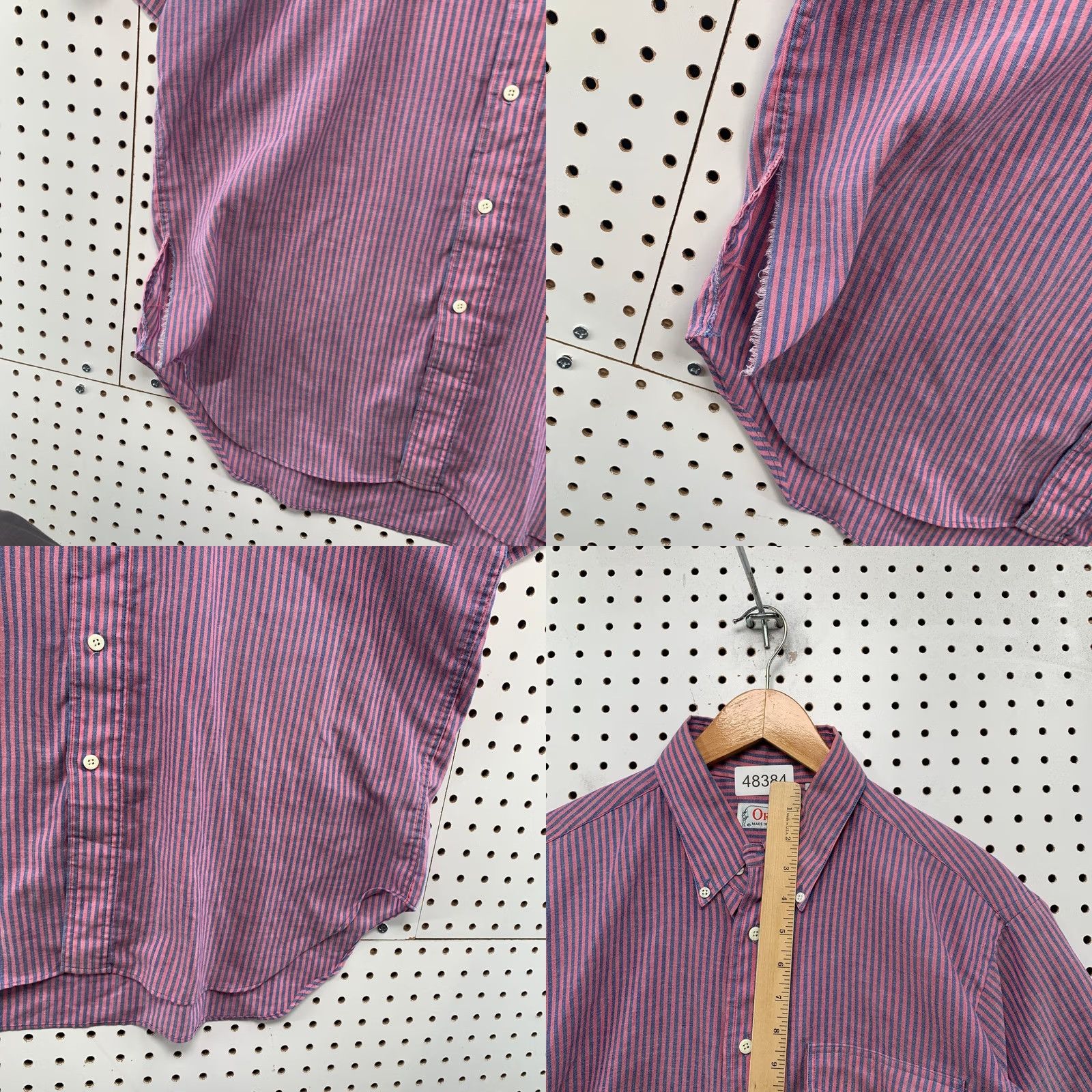 Orvis VINTAGE Orvis Button-Down Shirt Mens L Blue Red Striped Made USA Shirt Mens L Blue Red Striped Orvis Size US L / EU 52-54 / 3 - 8 Thumbnail