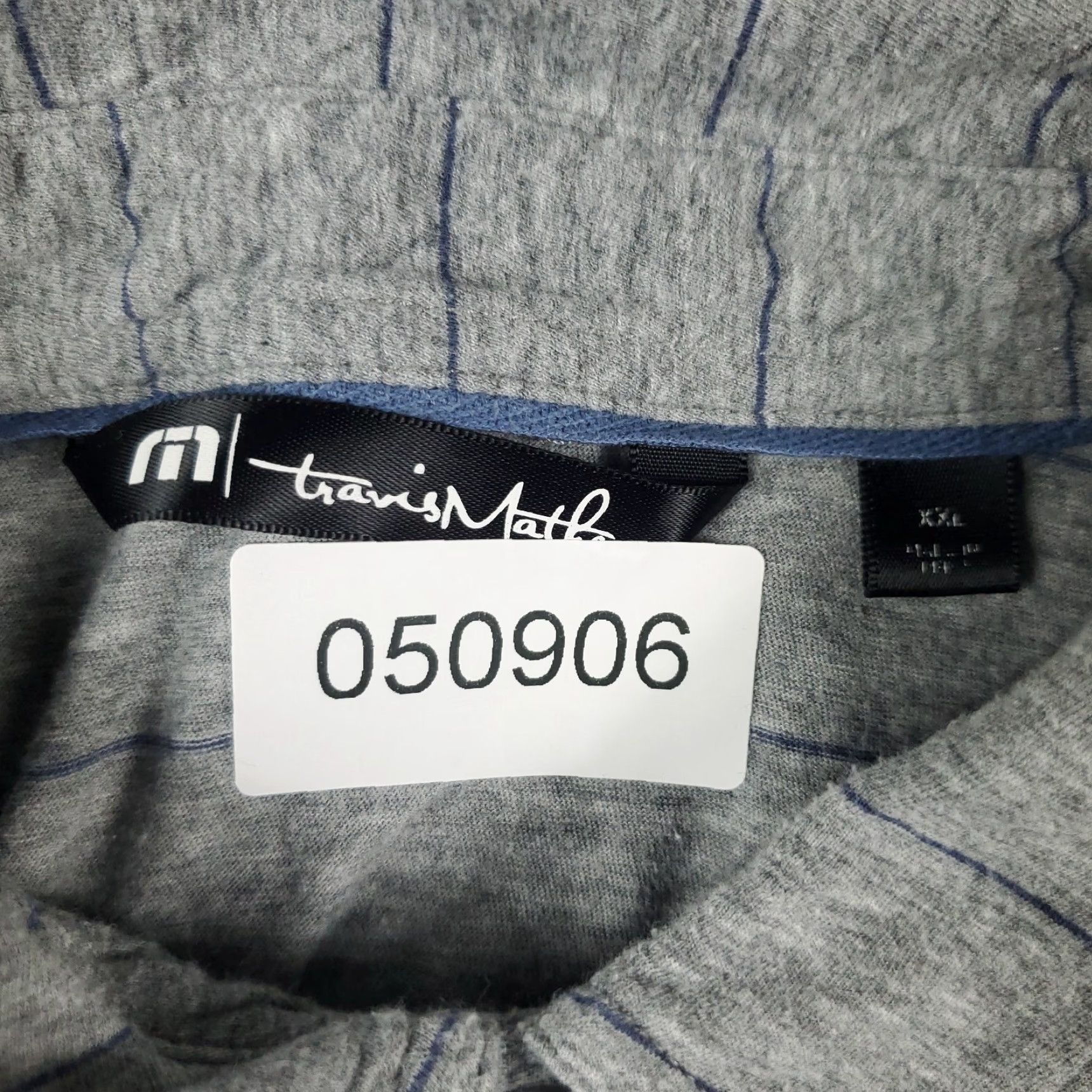 TravisMathew Travis Mathew Polo Shirt Mens 2XL Gray Striped Casual Short Sleeve Activewear Size US XXL / EU 58 / 5 - 6 Thumbnail