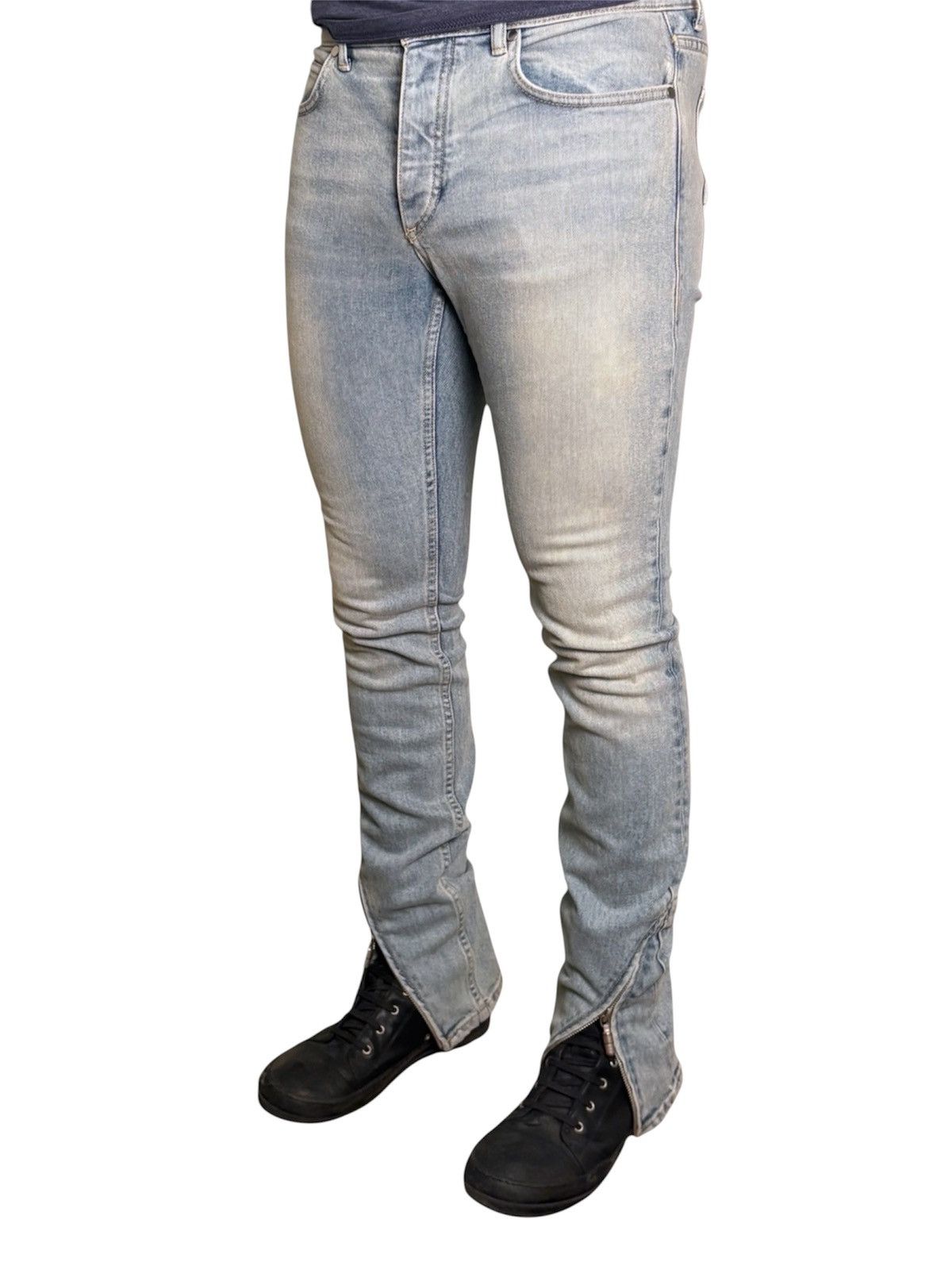 Rhude Rhude Curve Zip Detailed Denim Jeans Size US 32 / EU 48 - 13 Thumbnail