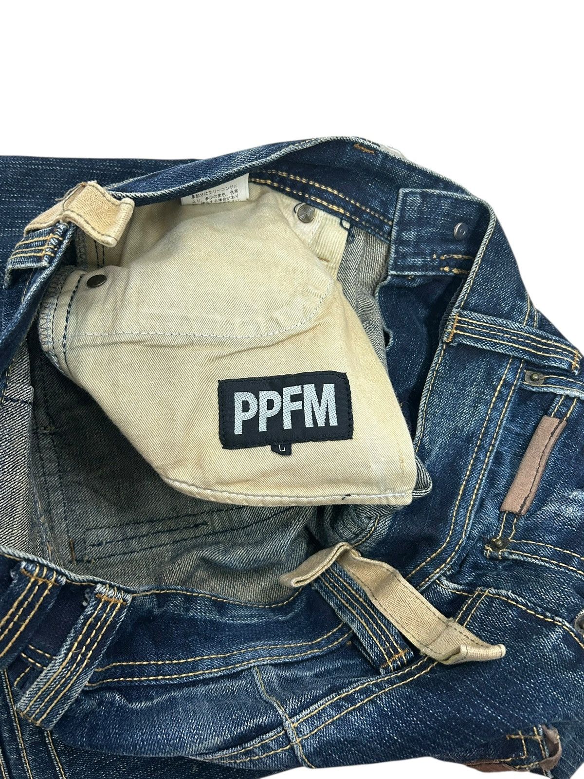 PPFM Vintage PPFM Jeans Unique Pocket Style Straight Leg Size US 30 / EU 46 - 16 Thumbnail