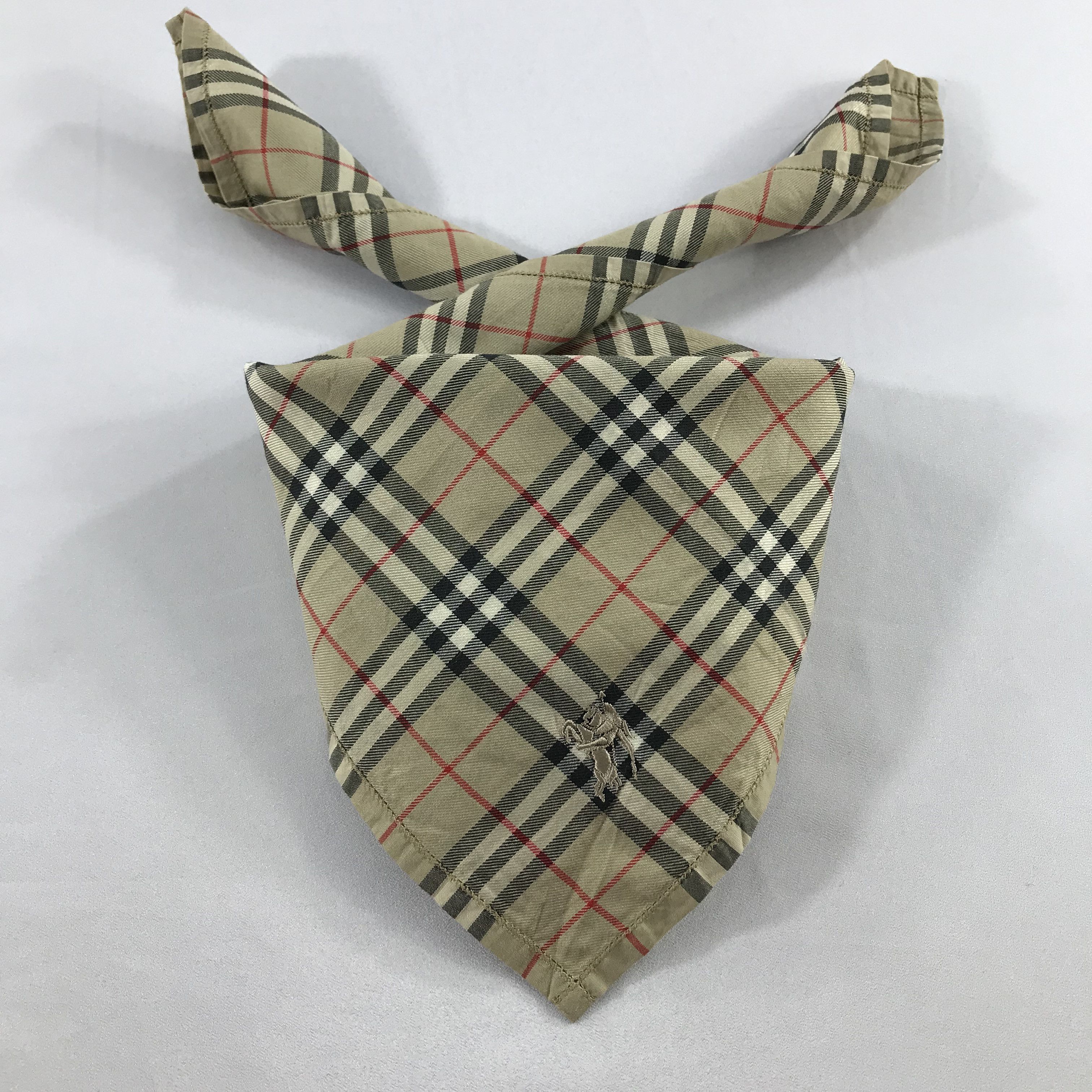 Burberry × Vintage Burberry Bandana / Handkerchief / Neckerchief - S2382 Size ONE SIZE - 3 Thumbnail