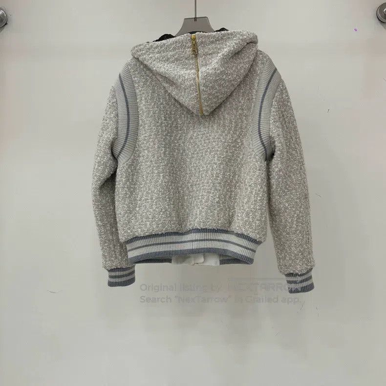 Louis Vuitton Louis Vuitton Grey and blue tweed jacket Size XXS / US 00 / IT 34 - 2 Thumbnail