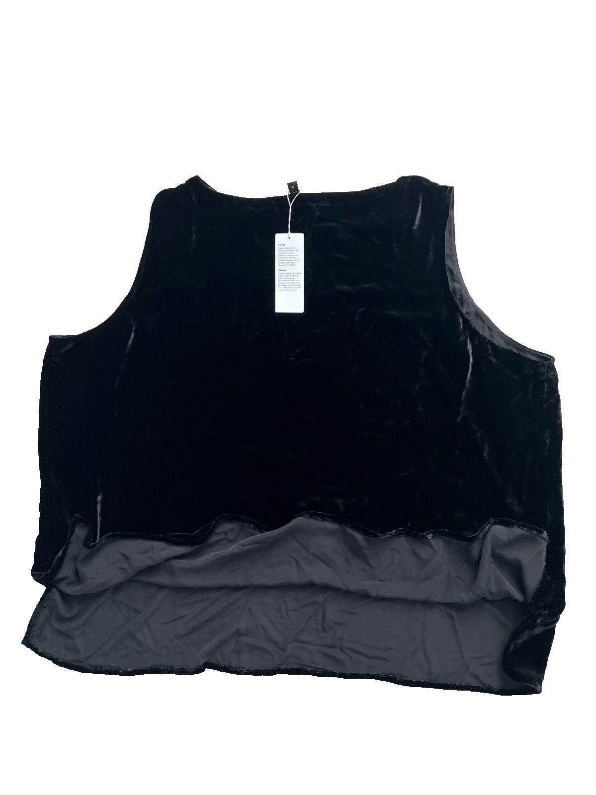 Eileen Fisher Eileen Fisher Velvet Bateau Neck Tank Black ( 3X ) Size 3XL / US 20-22 - 2 Thumbnail
