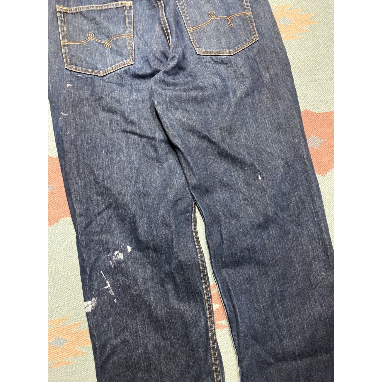 Vintage VINTAGE LRG Jeans Wide-Leg Embroidered Baggy 36x33 Men Union Lifted Research Group Skater Blue Size US 36 / EU 52 - 4 Thumbnail