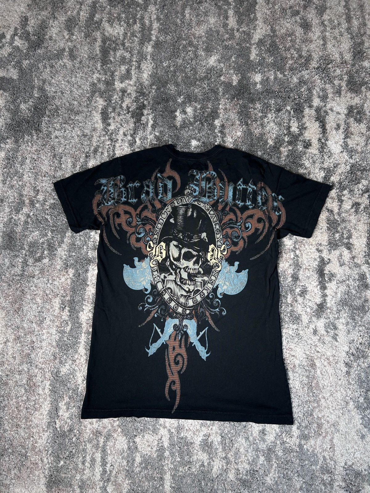 Affliction × Southpole × Tapout Rare Brad Butter Wings Cross Tee Y2K Affliction Style Size US M / EU 48-50 / 2 - 1 Thumbnail
