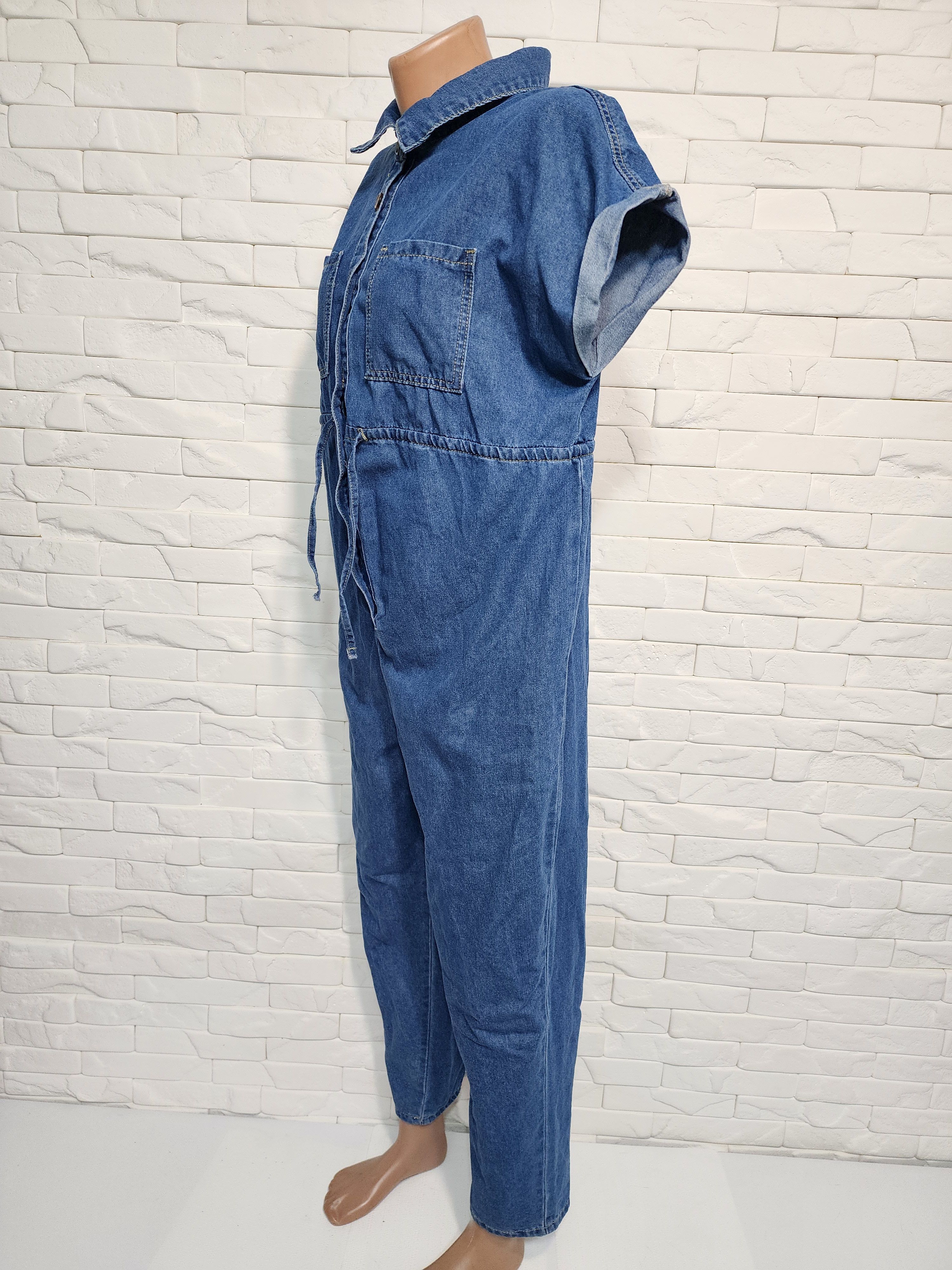Denim & Co. Women's cotton jumpsuit. Size 42" / US 20 - 2 Thumbnail