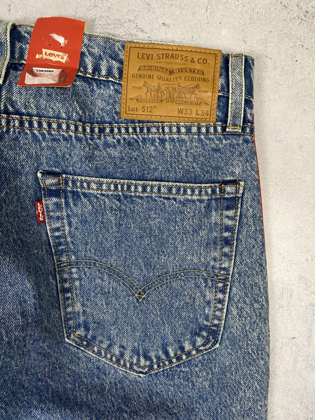 Designer × Levi's Levis 512 Premium San Francisco Reflective Wash Denim Jeans Size US 33 - 9 Thumbnail