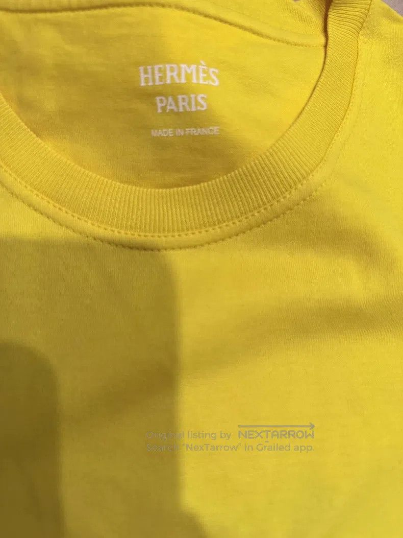 Hermes Hermes Limited color lemon yellow embroidered T-shirt Size XS / US 0-2 / IT 36-38 - 3 Thumbnail