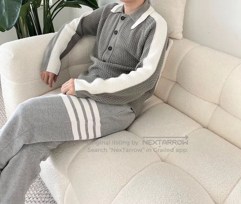 Hermes Hermes Color-block polo neck knitted long-sleeve sweater, Size US L / EU 52-54 / 3 - 5 Thumbnail