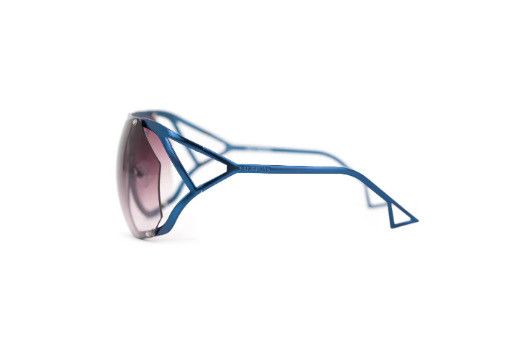 Raf Simons Raf Simons Shield Blue Metal Special with Grey Lenses Size ONE SIZE - 2 Thumbnail