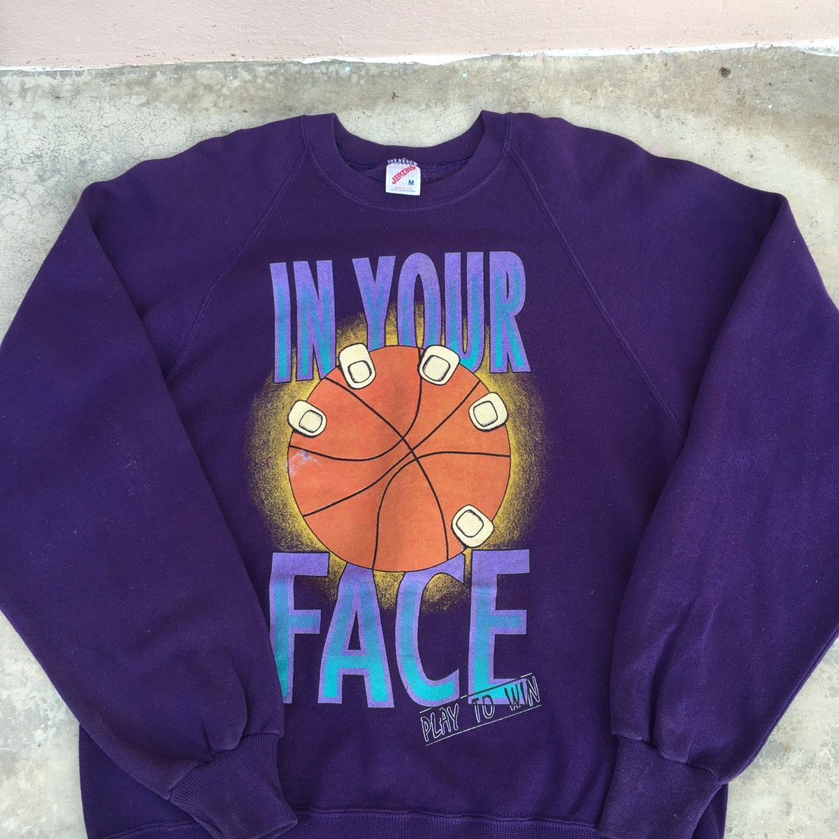 Jerzees × Vintage Vintage Basketball By Jerzees Crewneck Size US M / EU 48-50 / 2 - 4 Thumbnail