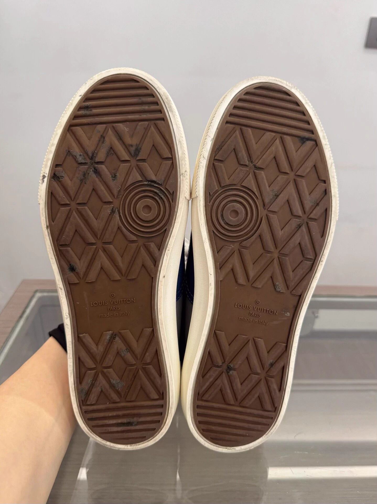 Louis Vuitton LV Blue Gray Orange 99 Colorblock Monogram Back Sneaker 40 Size US 7 / EU 40 - 5 Thumbnail