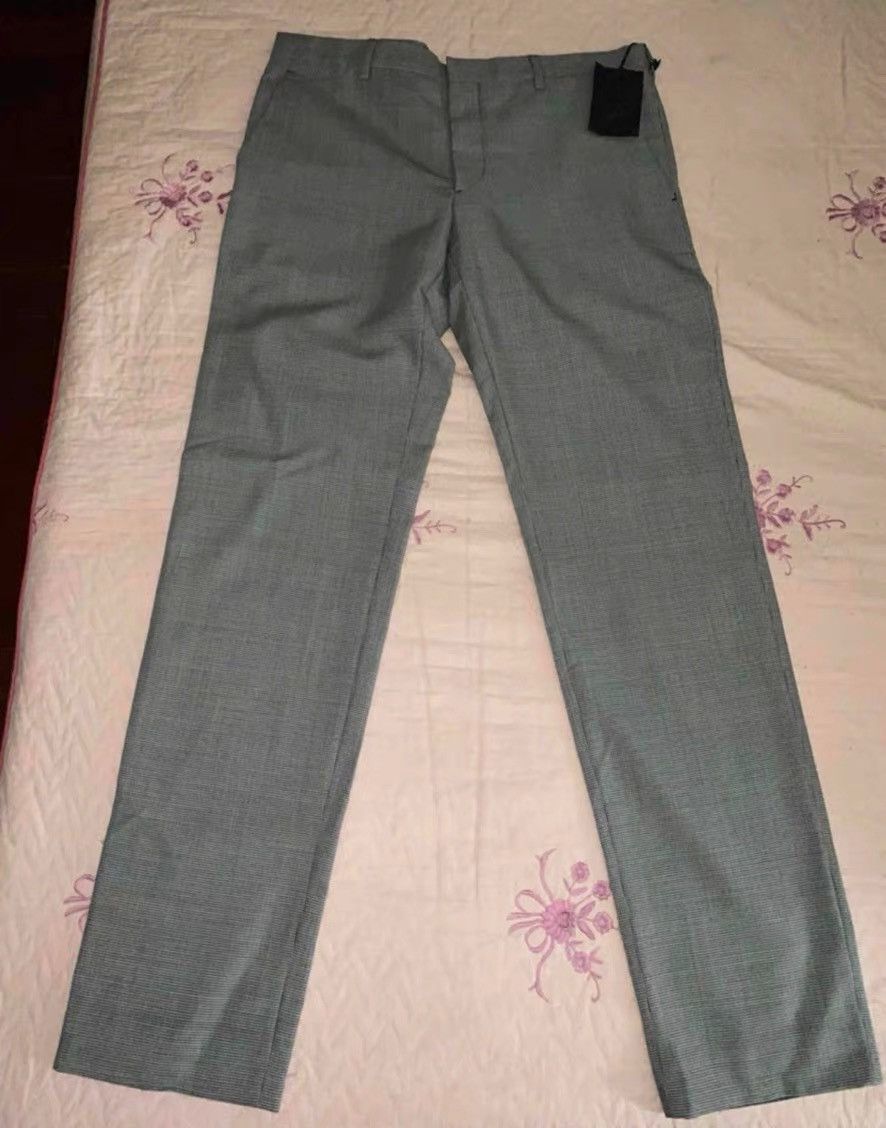 Prada Prada FW13 Houndstooth Mohair Wool Blend Casual Trousers K53