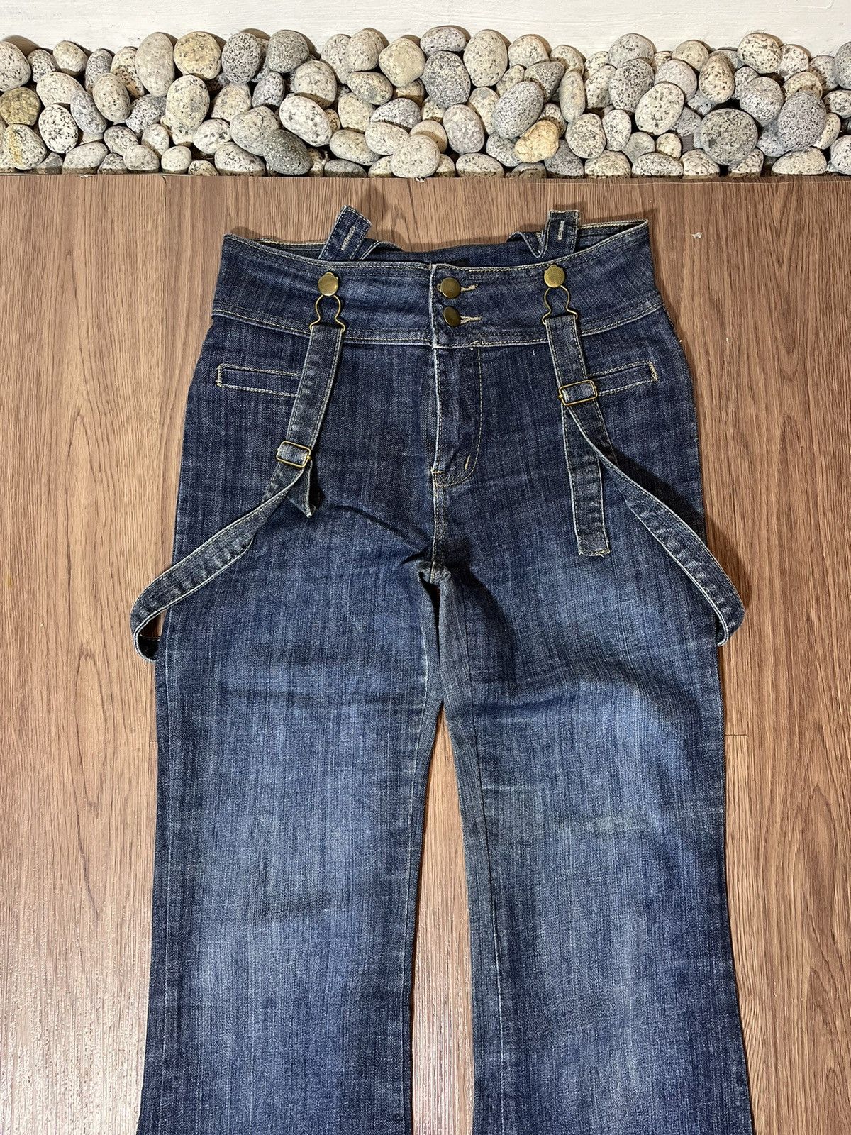 Japanese Brand × Le Grande Bleu (L.G.B.) × Tornado Mart ANAP japan suspender flare denim Size US 28 / EU 44 - 4 Thumbnail