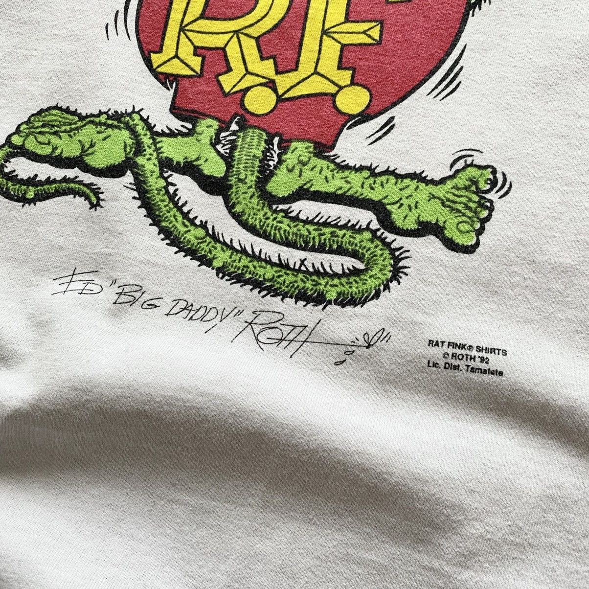 Other 1992 Ed Roth Rat Fink Big Logo Rat True Vintage T-shirt Tee Size US L / EU 52-54 / 3 - 3 Thumbnail
