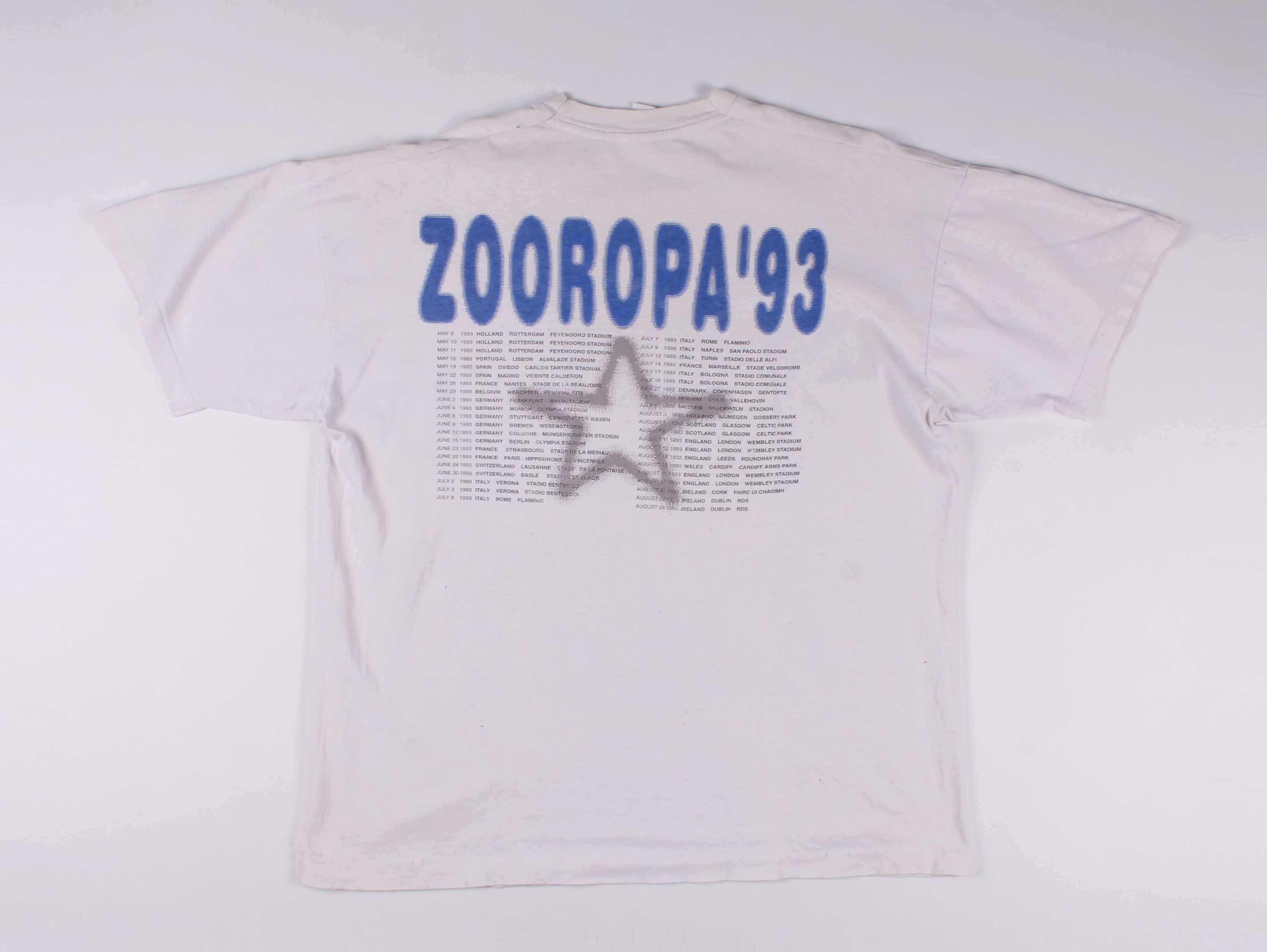Band Tees × Vintage Vintage U2 1993 Zooropa Tour T-shirt Size US XL / EU 56 / 4 - 10 Thumbnail