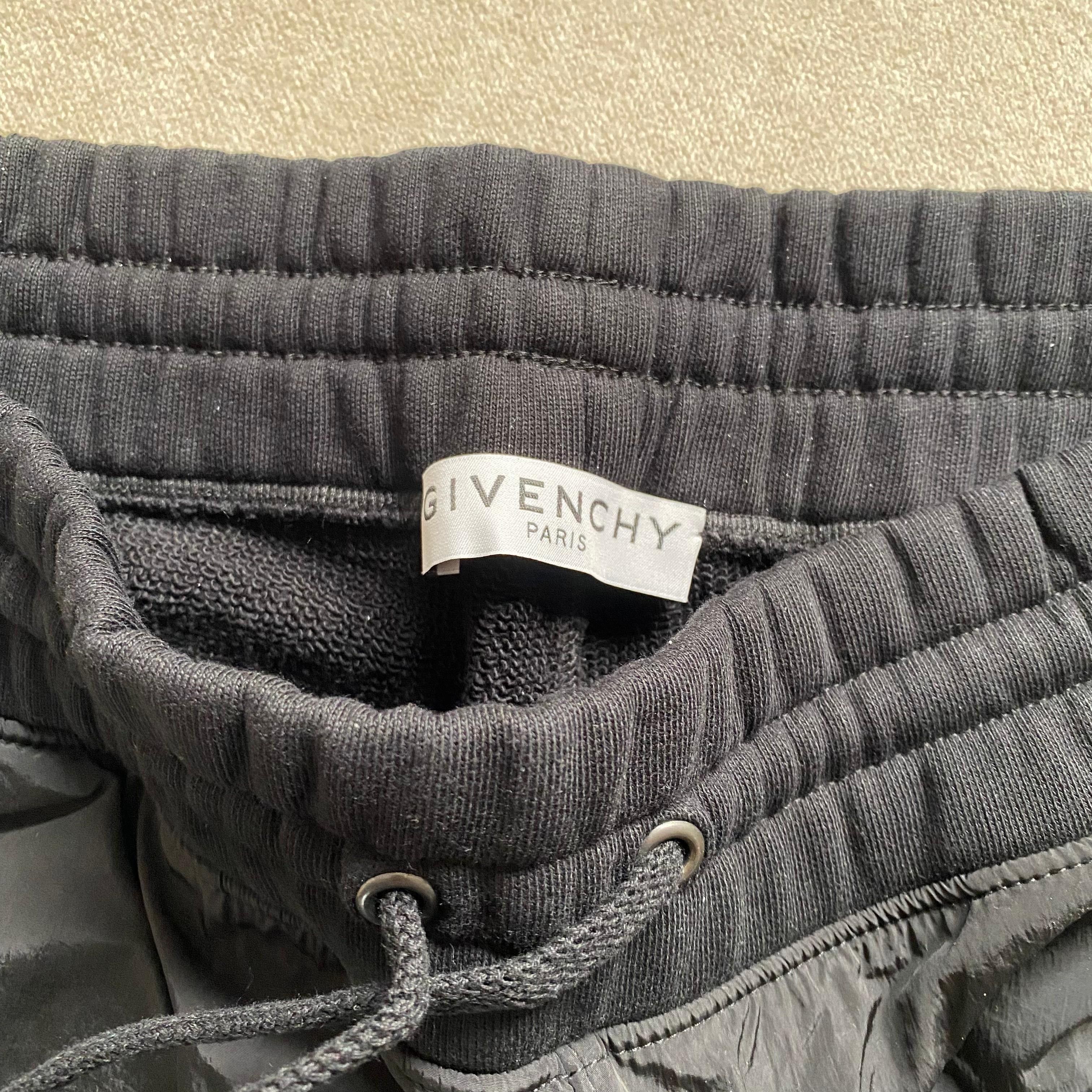 Givenchy Black Nylon Panel Address Logo Sweatpants Size US 32 / EU 48 - 8 Thumbnail