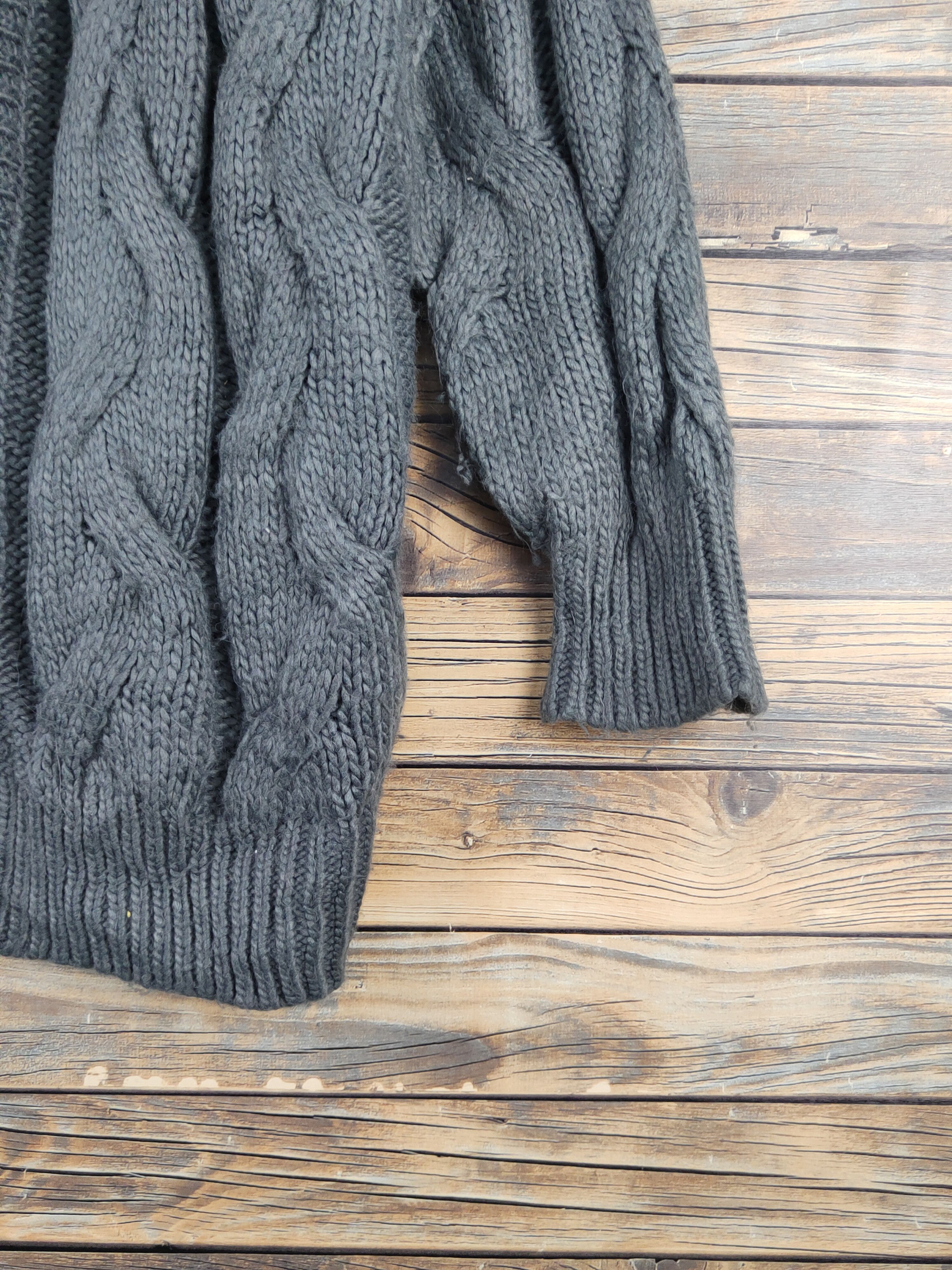 Aran Isles Knitwear GU Dark Gray Knitwear Cardigan #W1329 Size L / US 10 / IT 46 - 6 Thumbnail