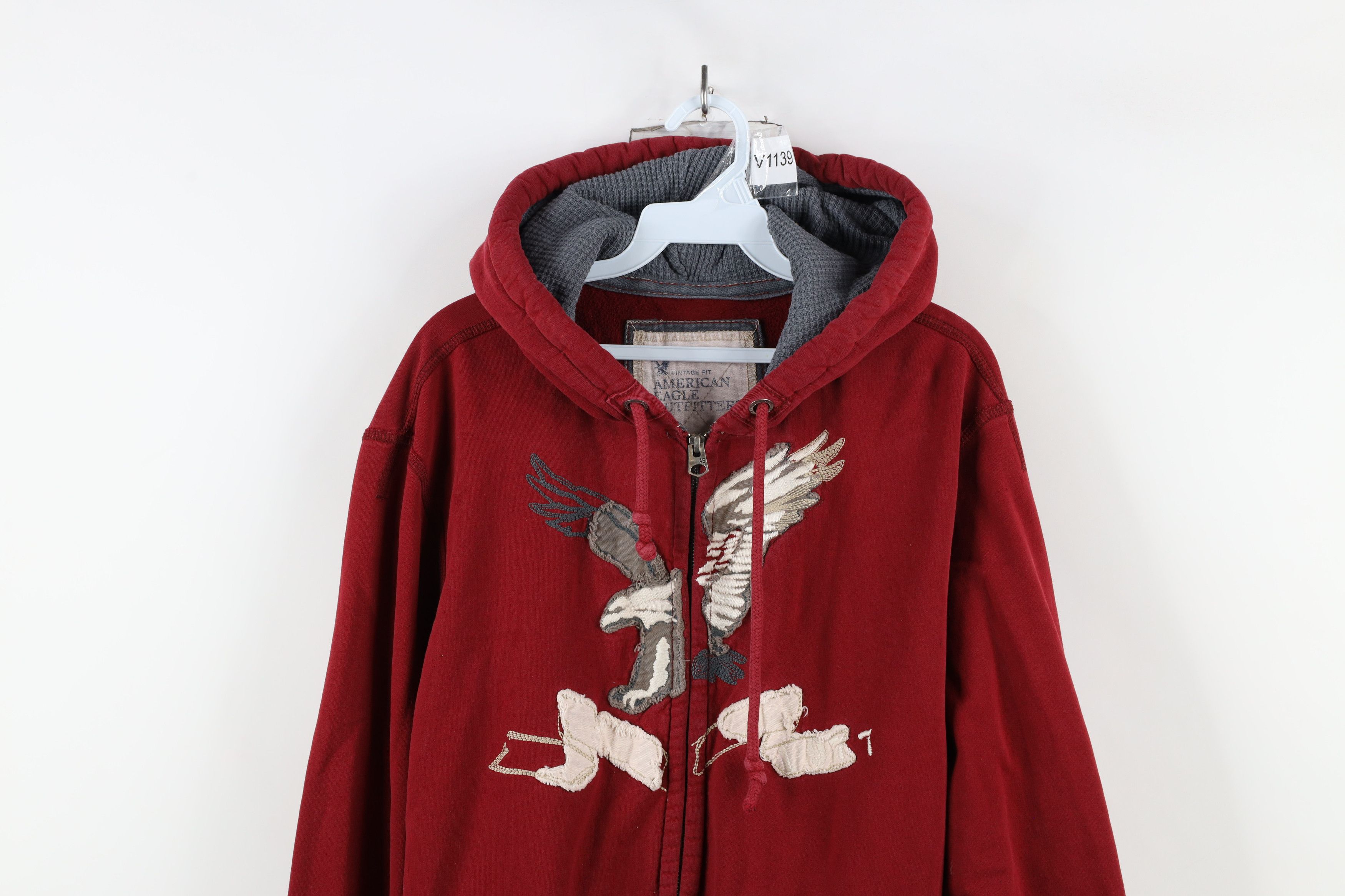 American Eagle Outfitters × Vintage Vintage Y2K American Eagle Outfitters Heavyweight Zip Hoodie Size US XL / EU 56 / 4 - 2 Thumbnail
