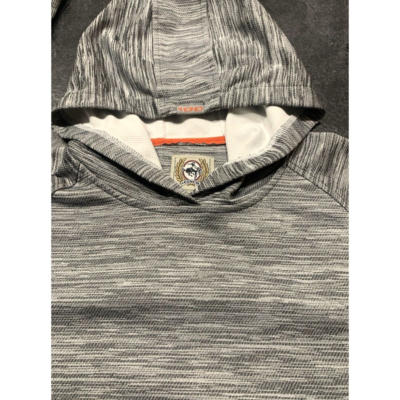 Logo 7 VINTAGE Cinch Western Cowboy Hooded Sweatshirt Hoodie Pullover Men S Heather Gray Logo Fall Winter Size US S / EU 44-46 / 1 - 3 Thumbnail