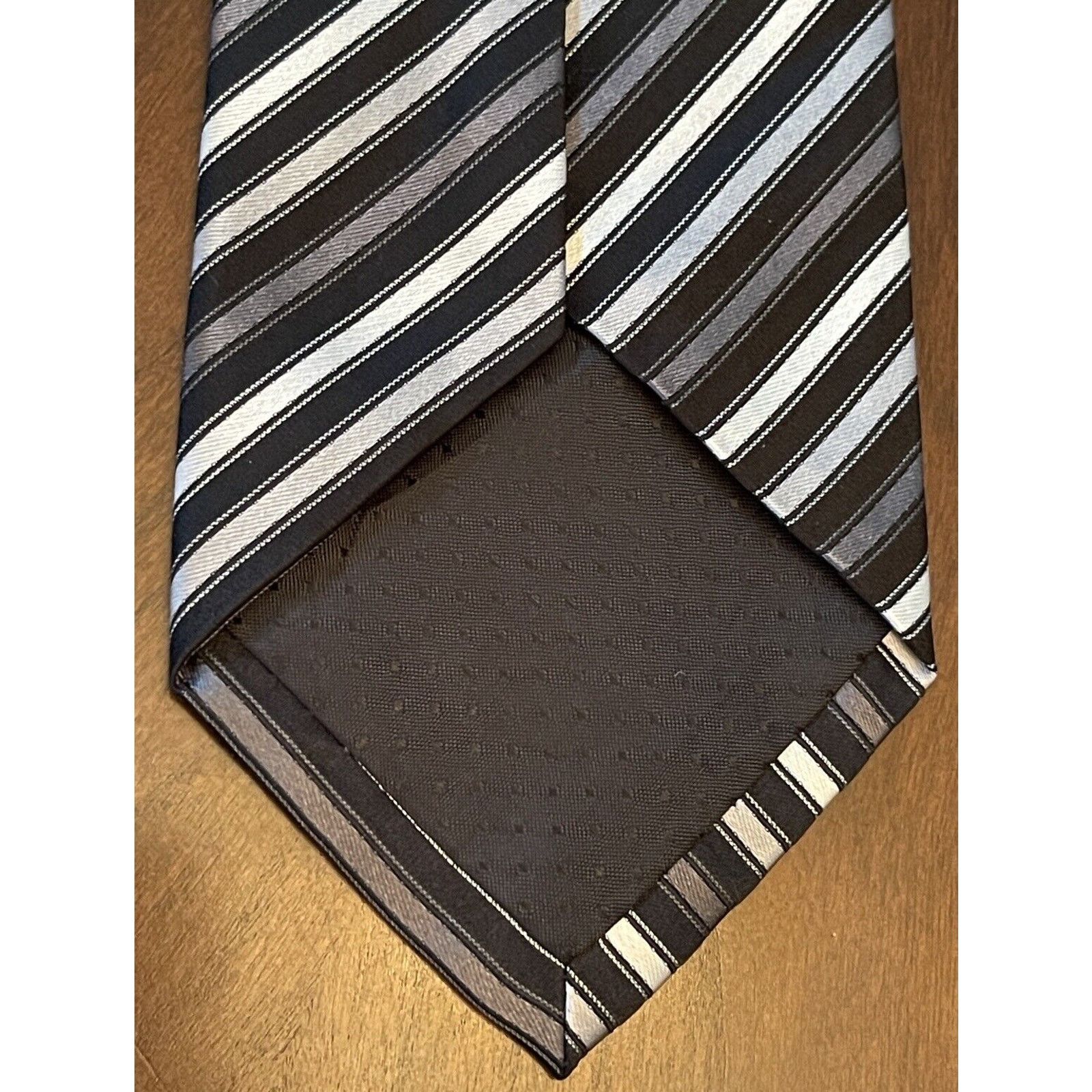 Geoffrey Beene Geoffrey Beene Gray Black Hand Made 100% Silk Made In China Size ONE SIZE - 2 Thumbnail