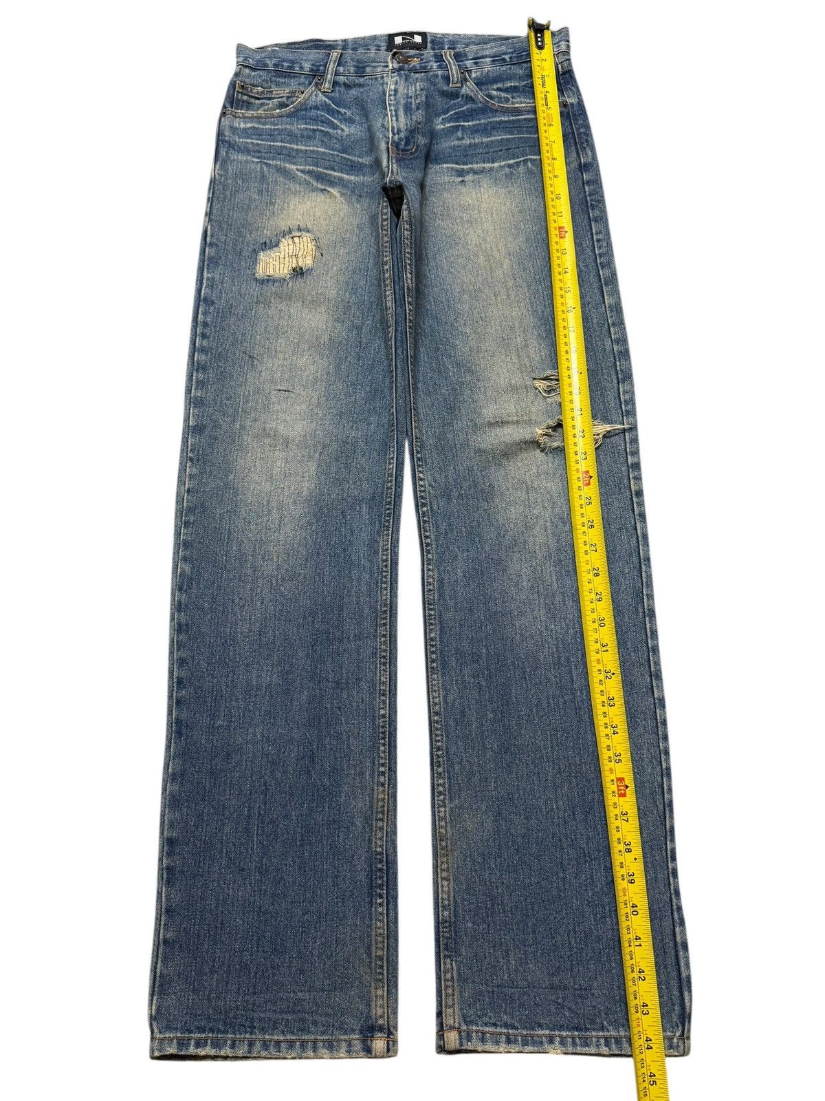 Hysteric Glamour Vintage 90s Japan Nylaus Faded Wash Distress Straight Loose Size US 32 / EU 48 - 11 Thumbnail