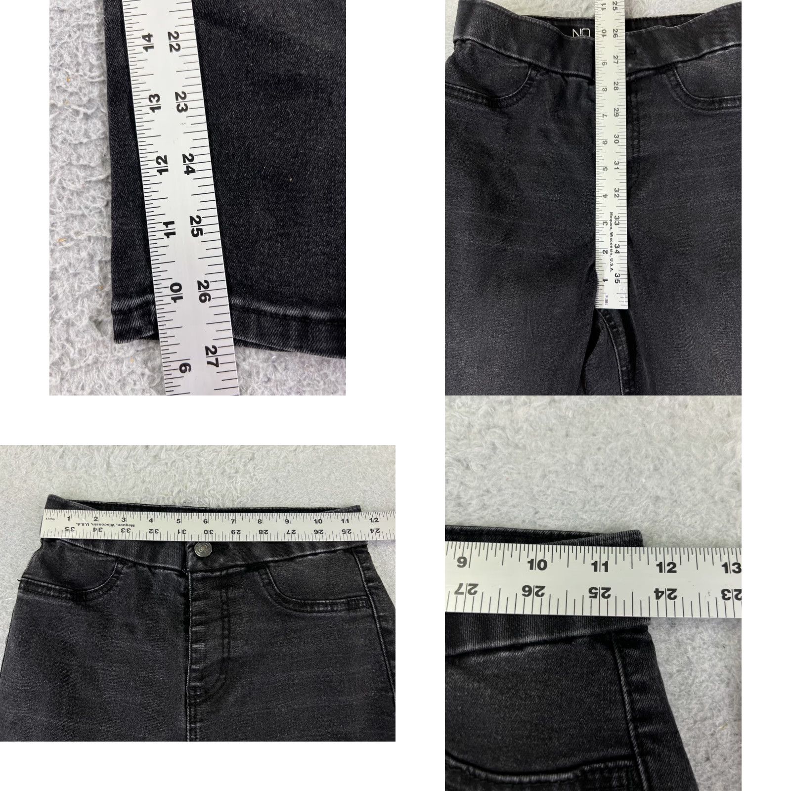 Vintage No Boundaries Jeans Women 3 Black Skinny Denim High Rise Cotton Blend 5-Pocket Size 26" / US 2 / IT 38 - 8 Thumbnail