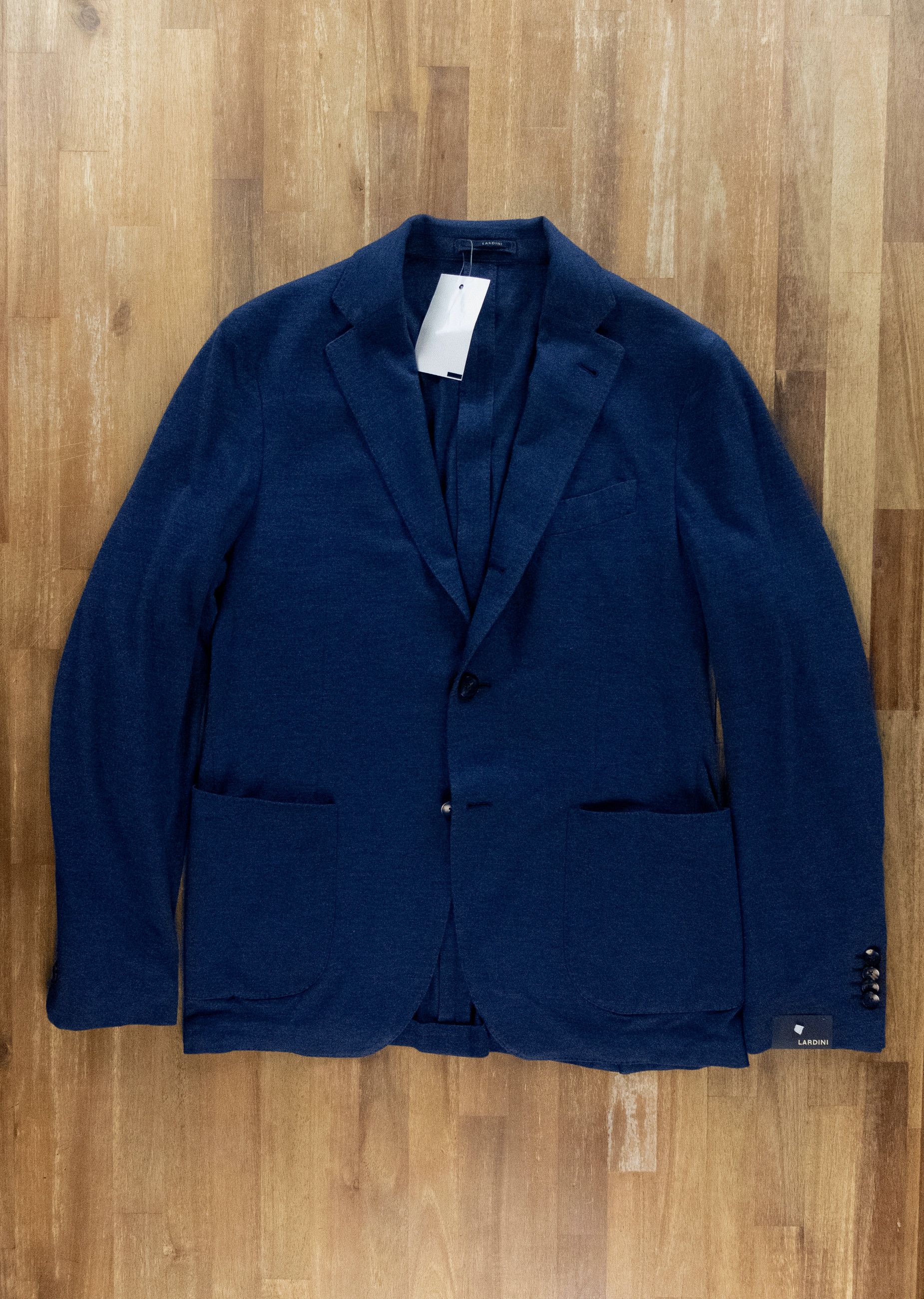 Lardini LARDINI Italy solid blue cashmere silk blazer jacket 38 48 Size 38R - 3 Thumbnail