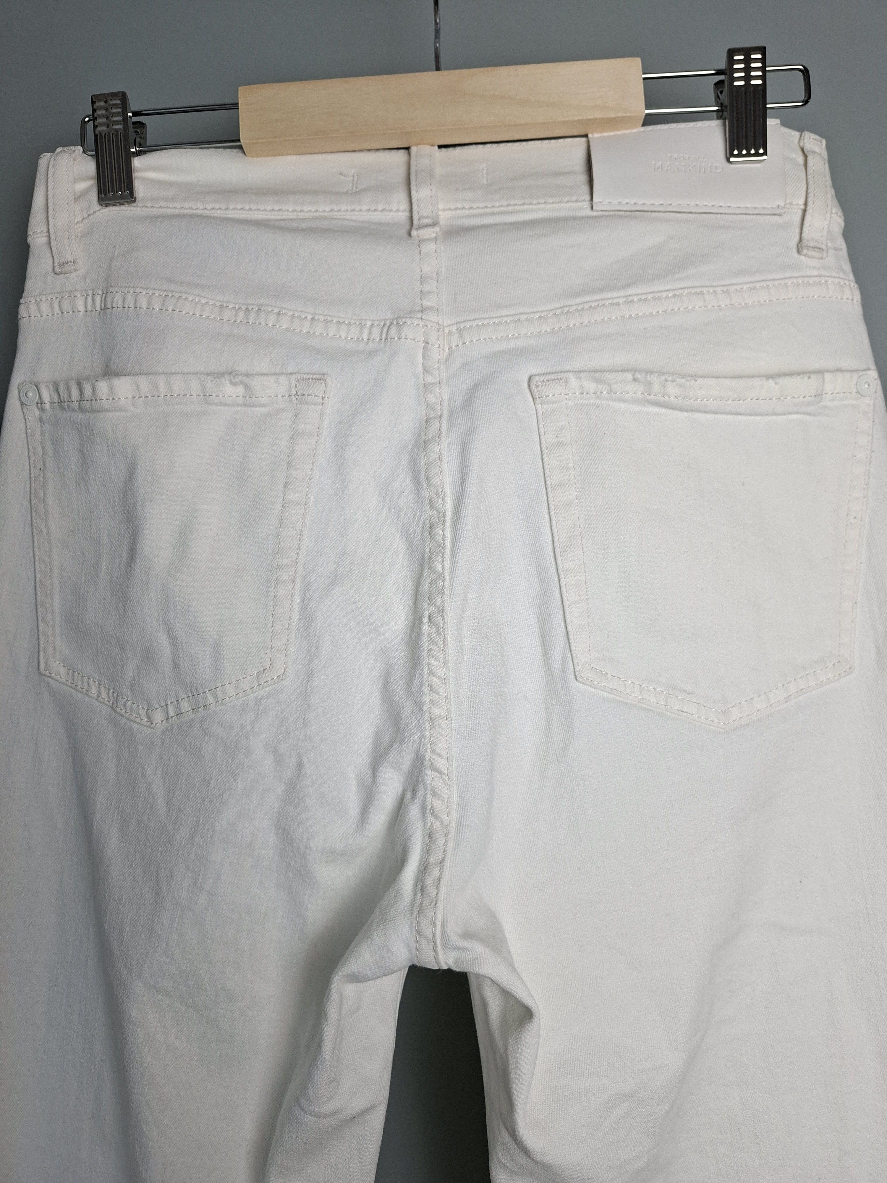 7 For All Mankind 7 For All Mankind Logan Stovepipe Canvas White Jeans Size 29" - 6 Thumbnail