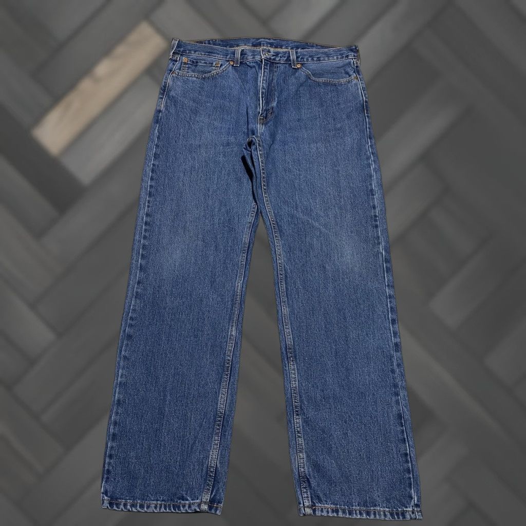 Levi's Levi's 505 Jeans Mens 38x32 Blue Relaxed Fit Straight Leg Denim Pants Classic Jeans 5-Pocket Denim Levi's 505 Comfort Fit Mens Belt Loop Patch Size US 38 / EU 54 - 1 Thumbnail