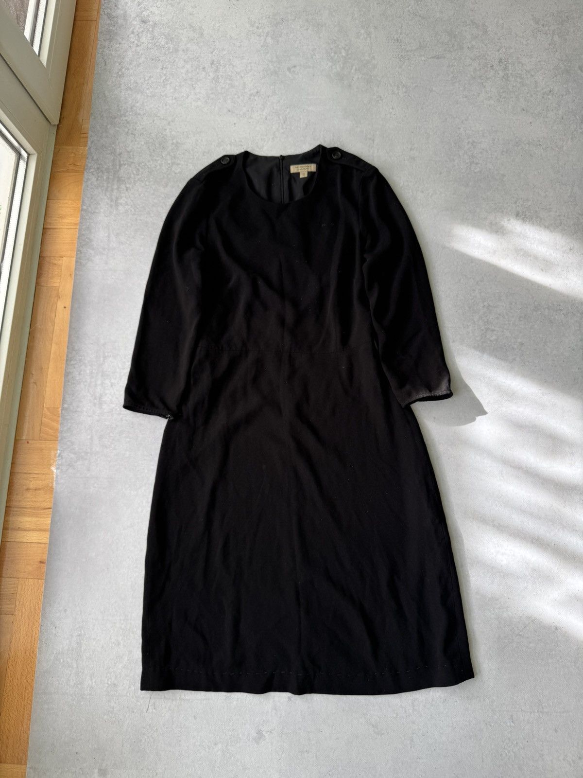 Burberry Burberry Lined 3/4 Zip Sleeves Sheath Black Dress Size S / US 4 / IT 40 - 1 Thumbnail