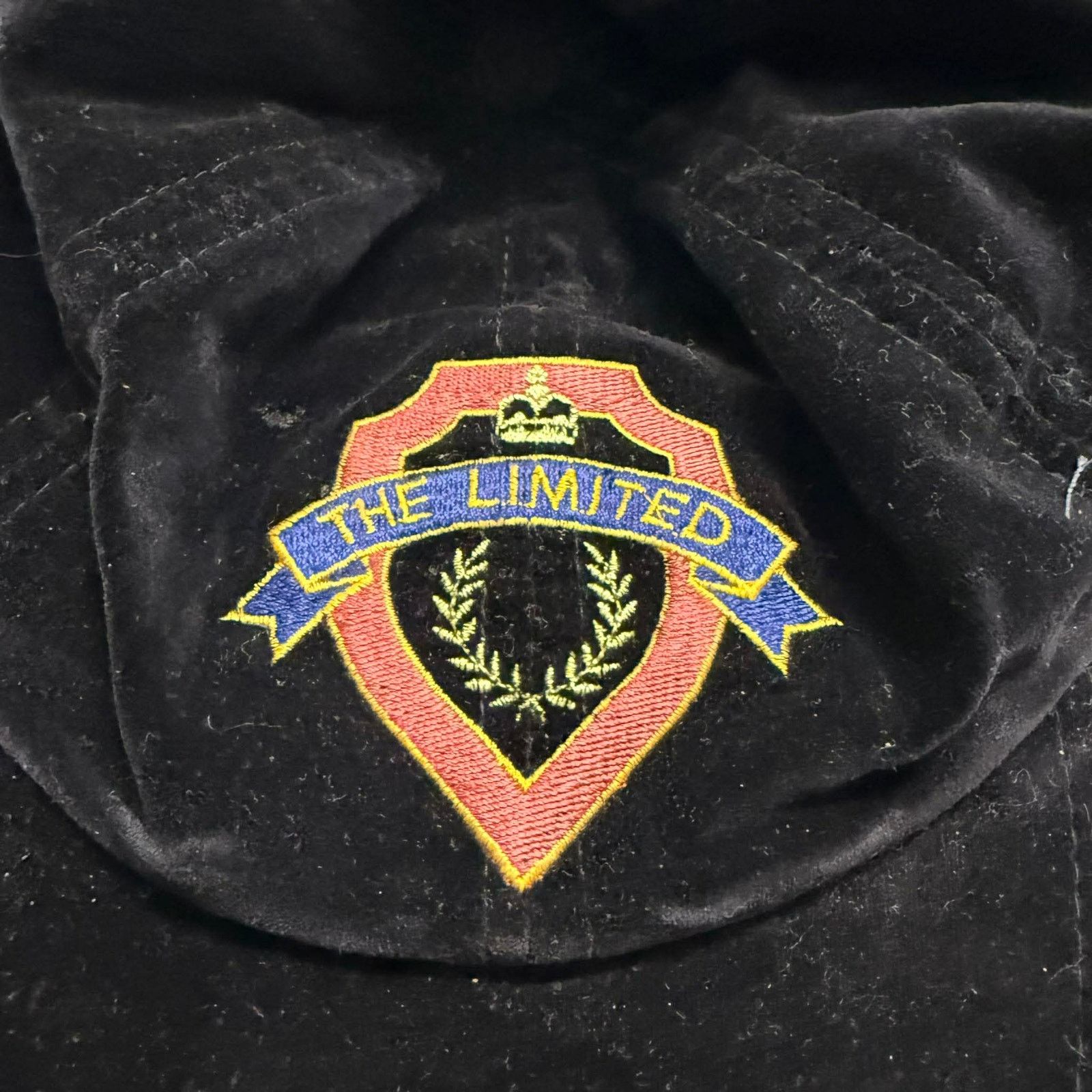 Other 1990's The Limited Velvet Crest Logo Baseball Hat Black Gold Size ONE SIZE - 2 Thumbnail