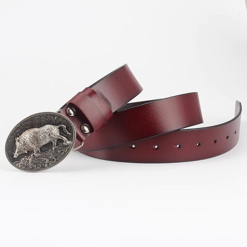 Designer Modern Vintage Belt Riveted Belts Menswear Accessories Size ONE SIZE - 4 Thumbnail