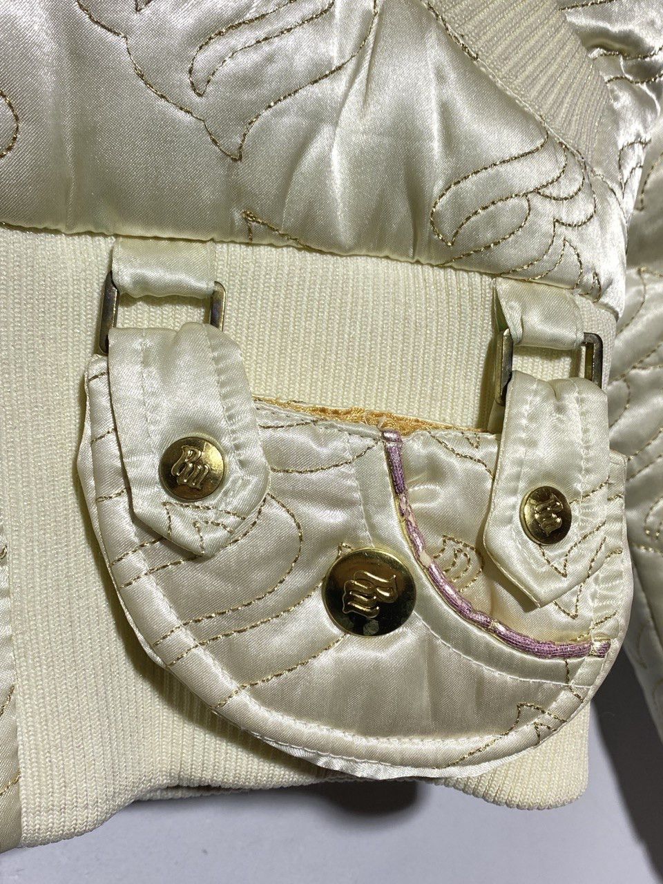 Rocawear Vintage Y2K Rocawear Jacket Embroidered Cream Down Faux Fur Size L / US 10 / IT 46 - 8 Thumbnail