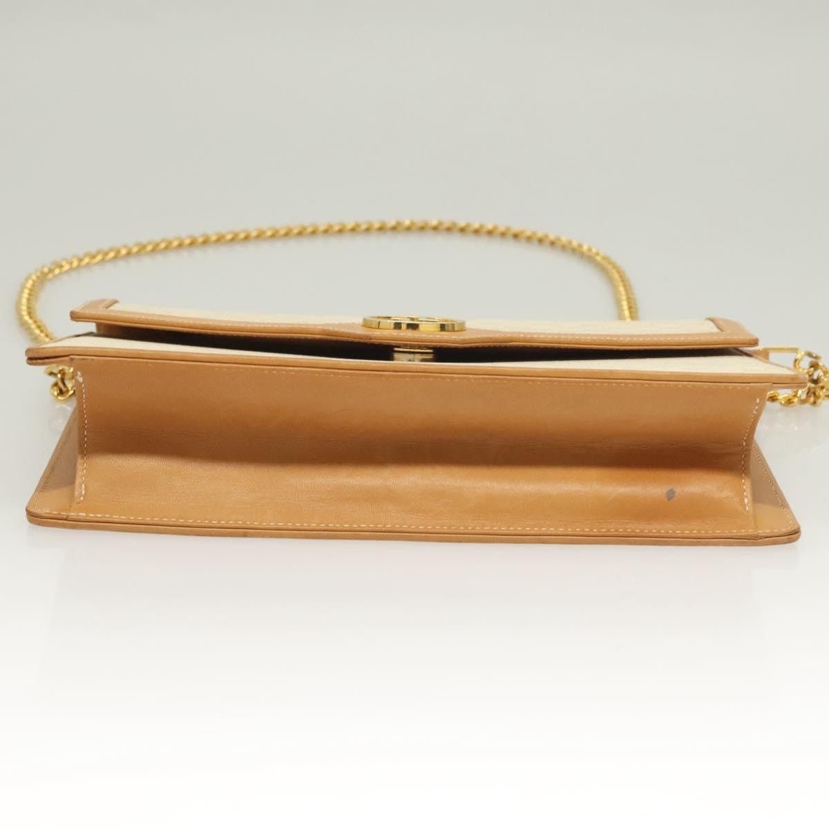 Gucci GUCCI Micro GG Supreme Chain Shoulder Bag Pvc White Gold Size ONE SIZE - 9 Thumbnail