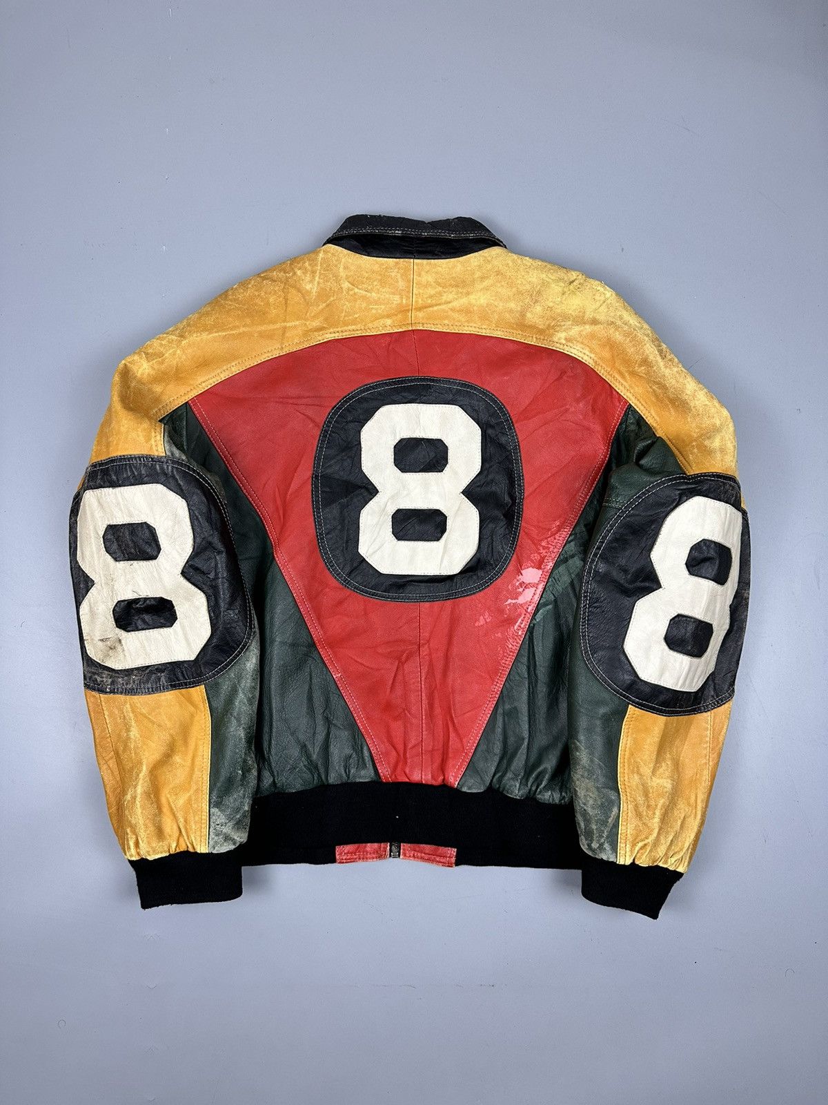 Vintage Distressed Vintage Howie & Son 8 Eight Ball Leather Jacket Size US M / EU 48-50 / 2 - 1 Thumbnail
