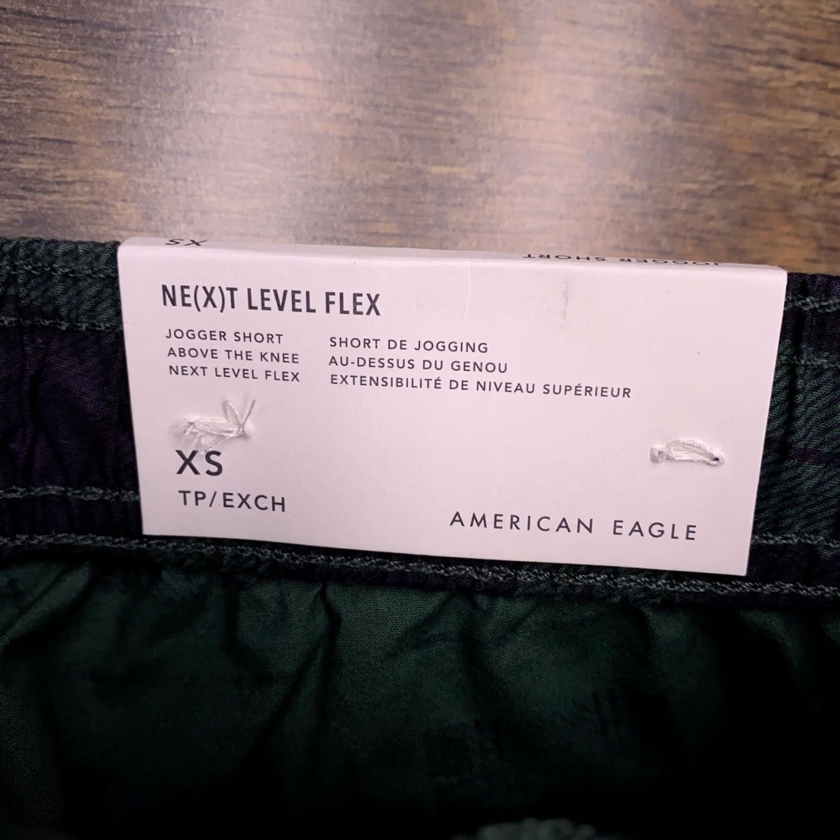 American Eagle Outfitters American Eagle Outfitters Jogger Short Mens XS Green Plaid Drawstring Stretch New Size US 27 - 4 Thumbnail