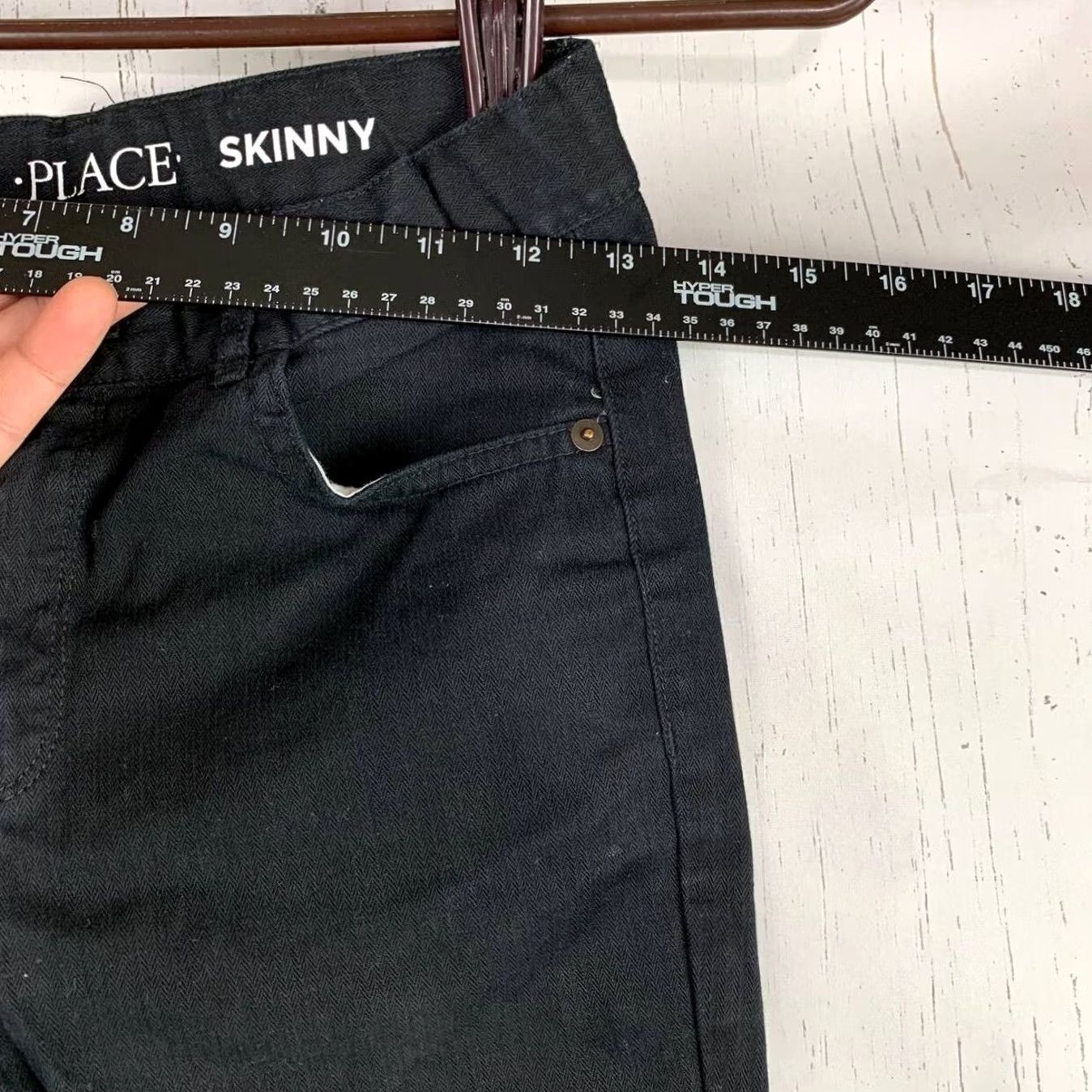 Vintage Place Black Skinny Fit Jeans Pants Denim Women Size 12 Mid Rise 26 Size 26" / US 2 / IT 38 - 4 Thumbnail