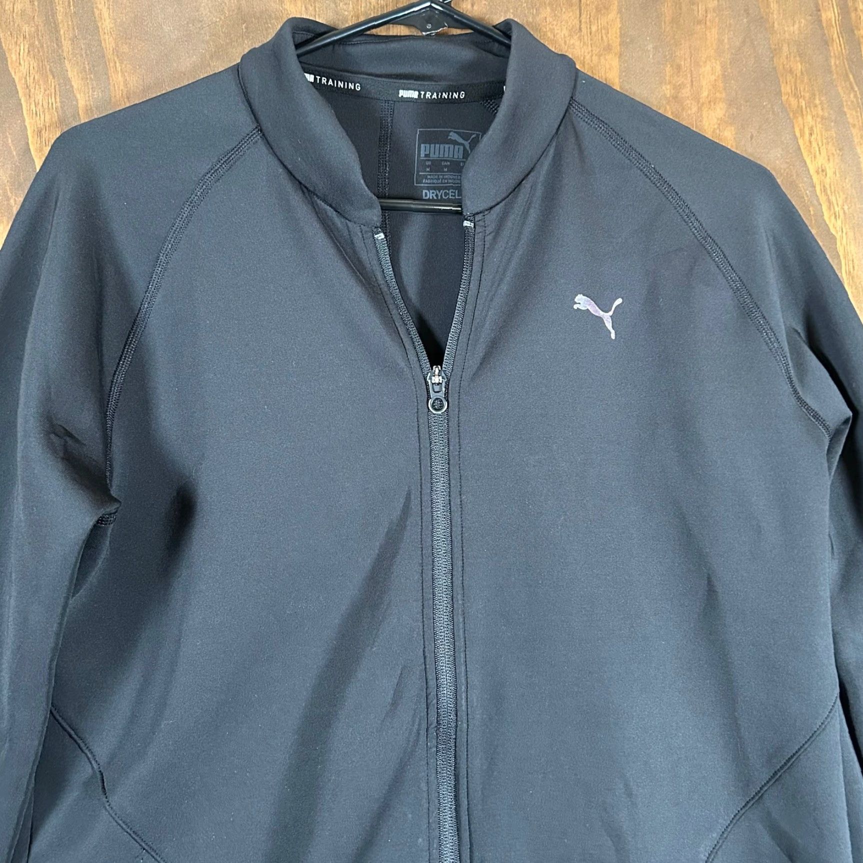 Puma Puma Jacket Black Full Zip Training Drycell Athletic Performance M Women’s Run, Cross Training, Casual, Track Jacket, Activewear, 70s? Size M / US 6-8 / IT 42-44 - 2 Thumbnail