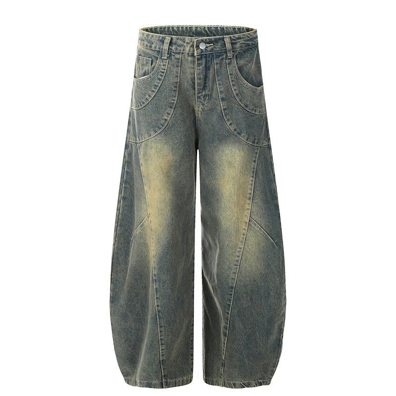 Vintage American retro low-rise straight-leg curved jeans Size US 32 / EU 48 - 1 Thumbnail