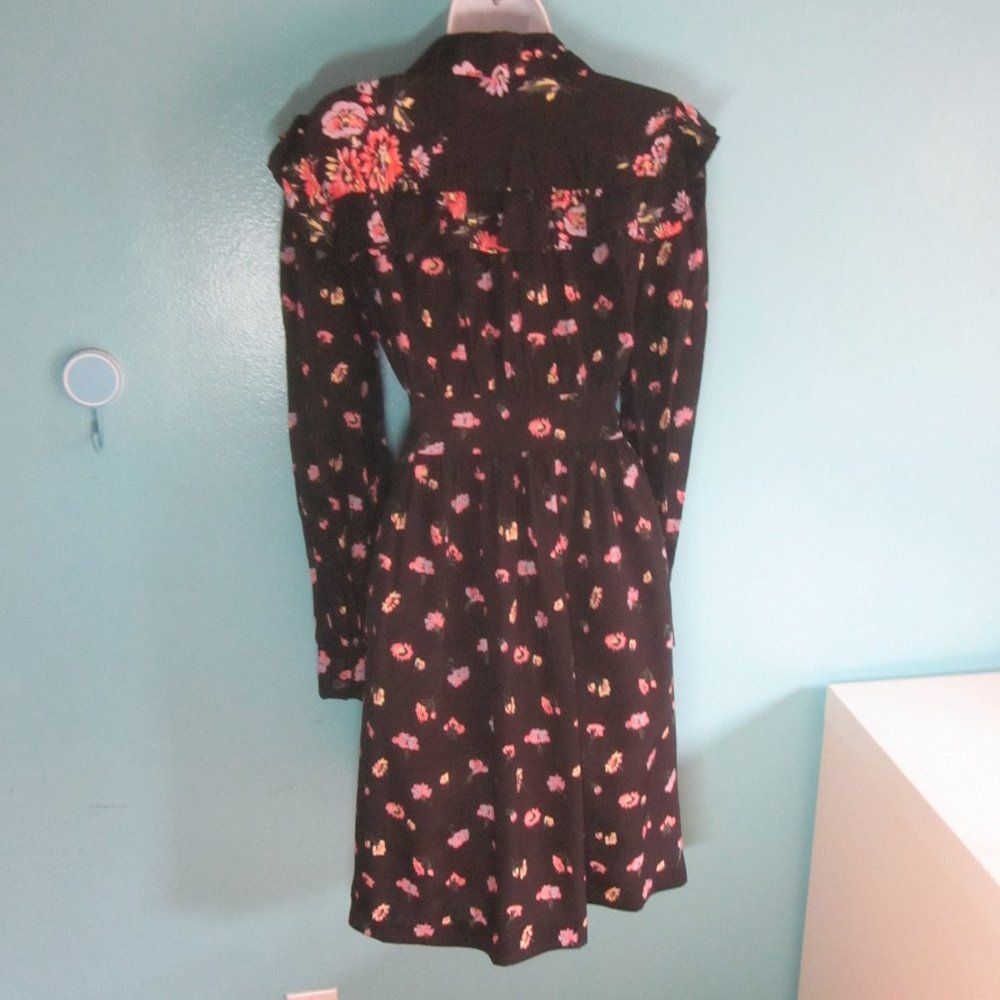 Jil Stuart Jill Stuart Women’s Size M Vintage 80’s Black Floral Midi Le Size M / US 6-8 / IT 42-44 - 4 Thumbnail