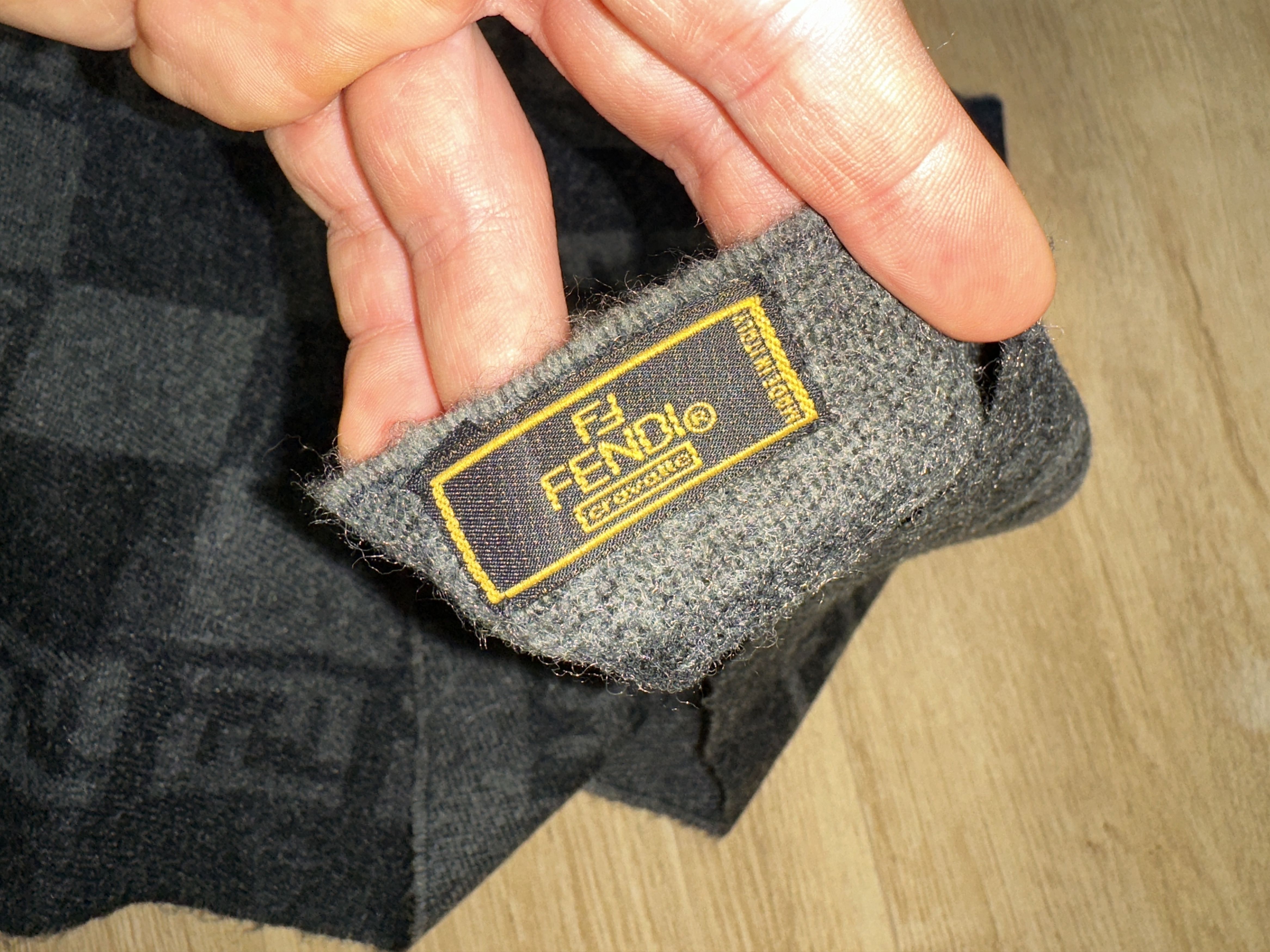 Fendi Fendi Vintage Wool Scarf 170x30cm Fringed Plaid Check Size ONE SIZE - 4 Thumbnail