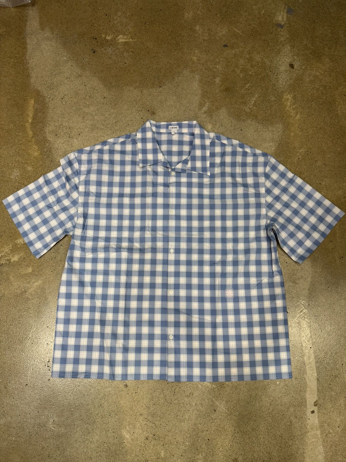 Loewe LOEWE Short Sleeve Shirt in cotton blue Size US L / EU 52-54 / 3 - 1 Thumbnail