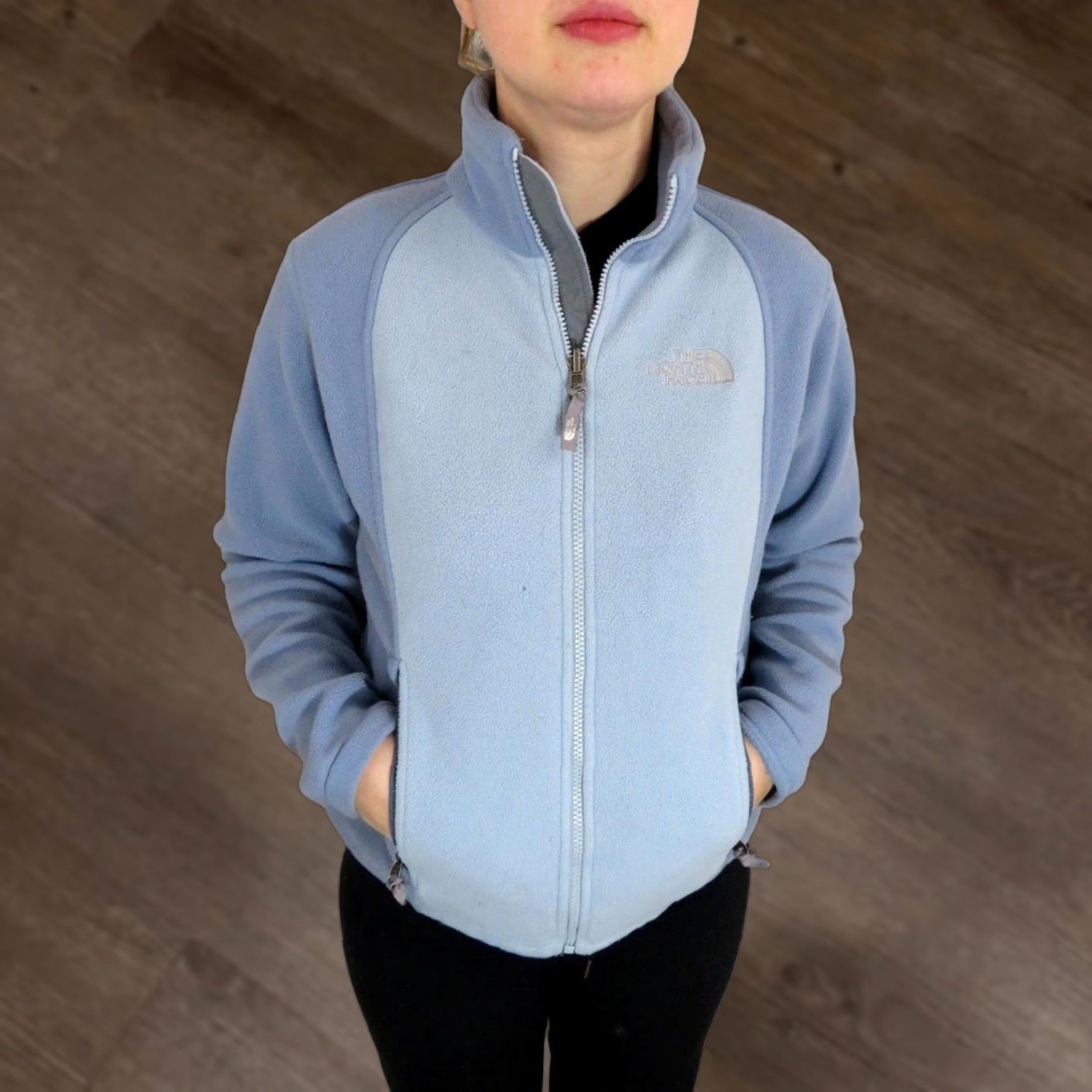 The North Face VINTAGE The North Face Denali Fleece Jacket Womens SZ Small Blue Polartec Coat Full Zip Size S / US 4 / IT 40 - 1 Thumbnail