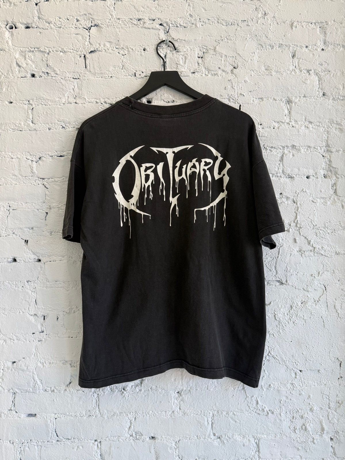 Vintage 1991 OBITUARY ‘PILE OF SKULLS’ Size US XL / EU 56 / 4 - 2 Thumbnail