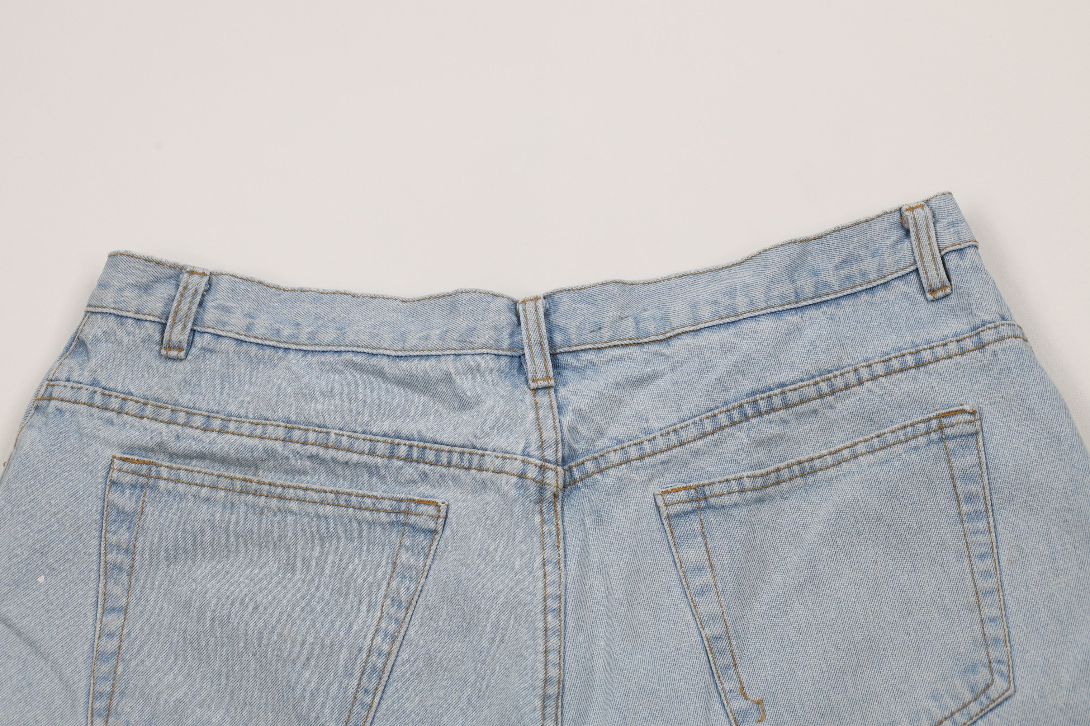 Vintage Vintage 90s IOU Baggy Fit Denim Jean Shorts Jorts Cotton Size US 38 / EU 54 - 12 Thumbnail